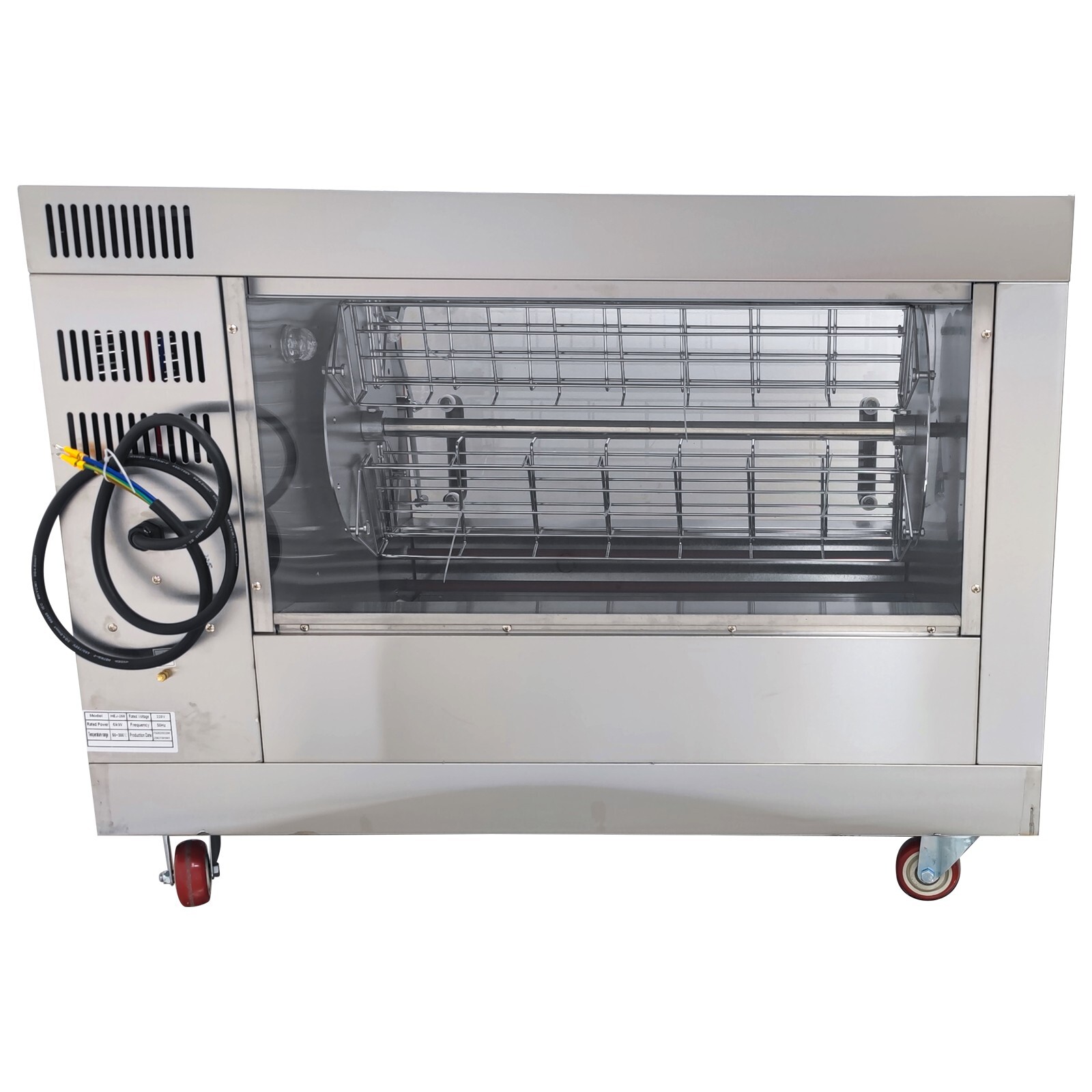220V Table Type Electric Chicken Rotisserie Machine 122-572°F Temp. Range 8.16HP