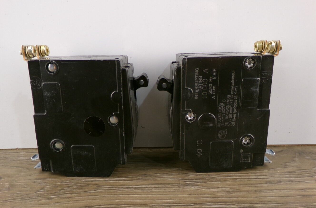 New Square D 2 Pole Circuit Breaker 40 A, 120/240 VAC Pack of 2 S2