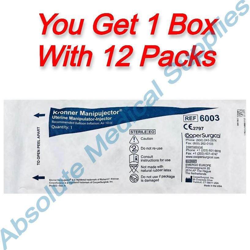 *12-Pack* Cooper Surgical Kronner Manipujector Uterine Manipulator-Injector 6003