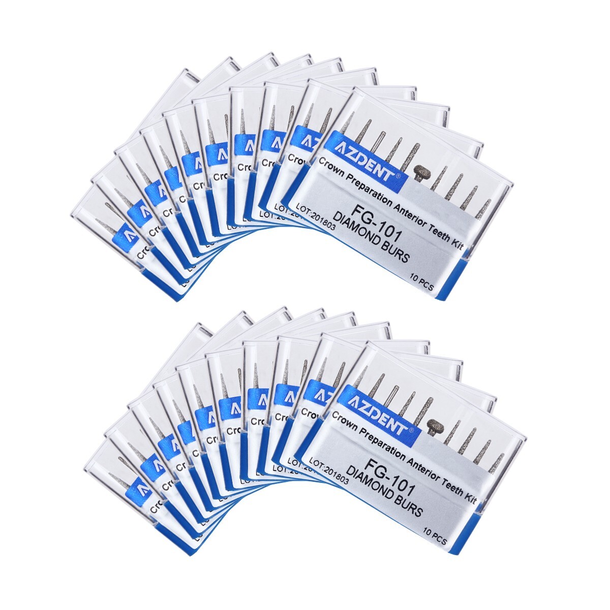 FG-101 Dental Diamond Burs Set Crown and Bridge Preparation Anterior/Front teeth