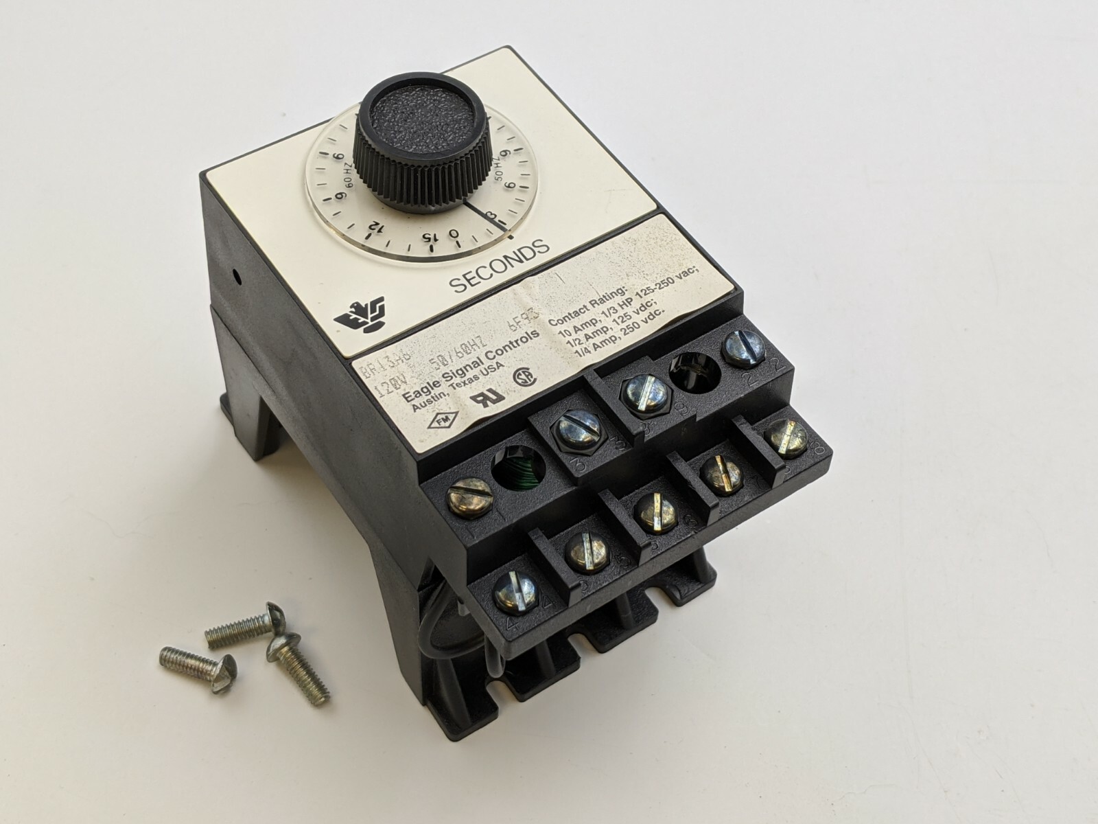 Eagle Signal Controls BR13A6 Time Delay Relay 0-15 Seconds 10A 1/3HP 125-250VAC