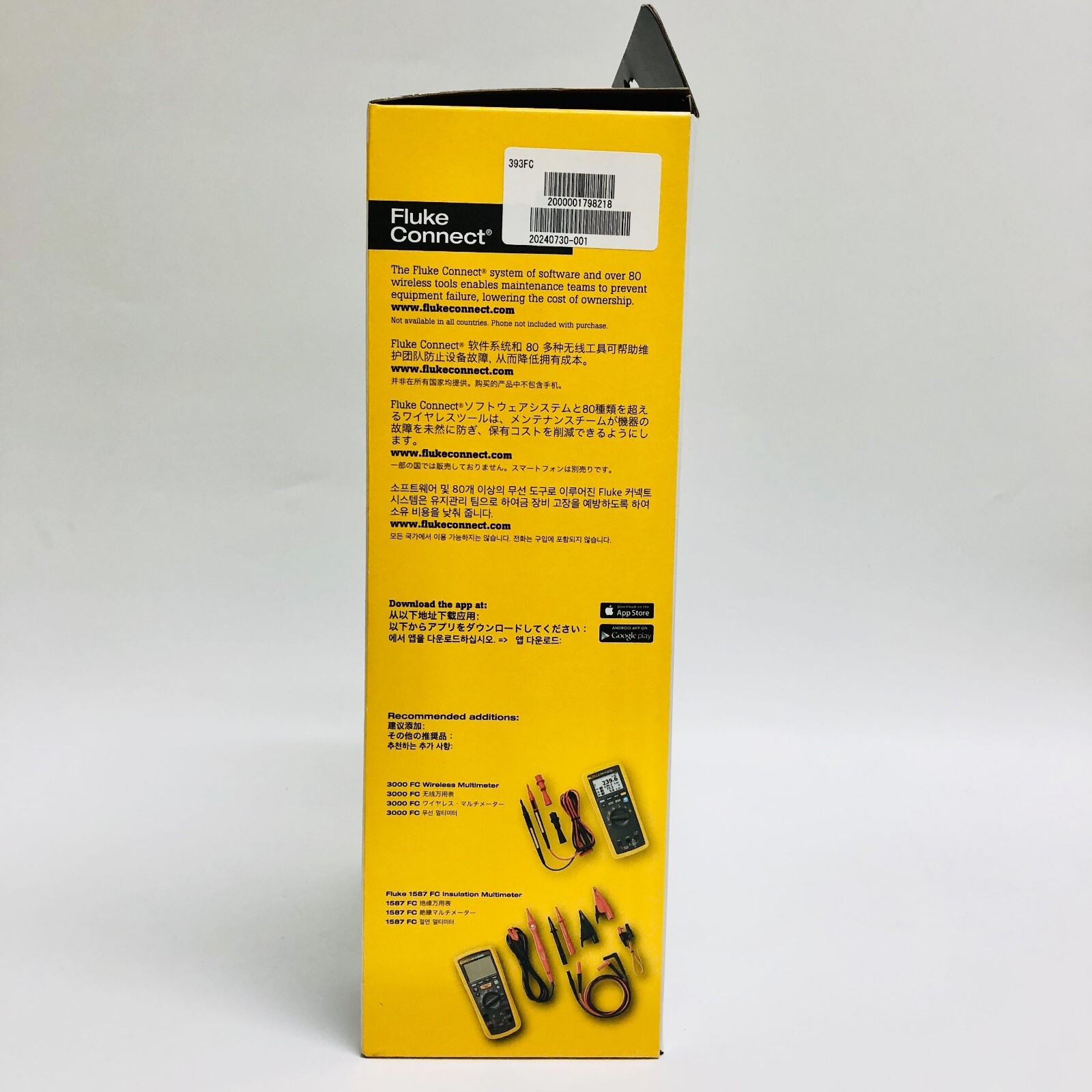 Fluke True-RMS Clamp Meter Miniature 393 1500V CAT III FLUKE 393FC
