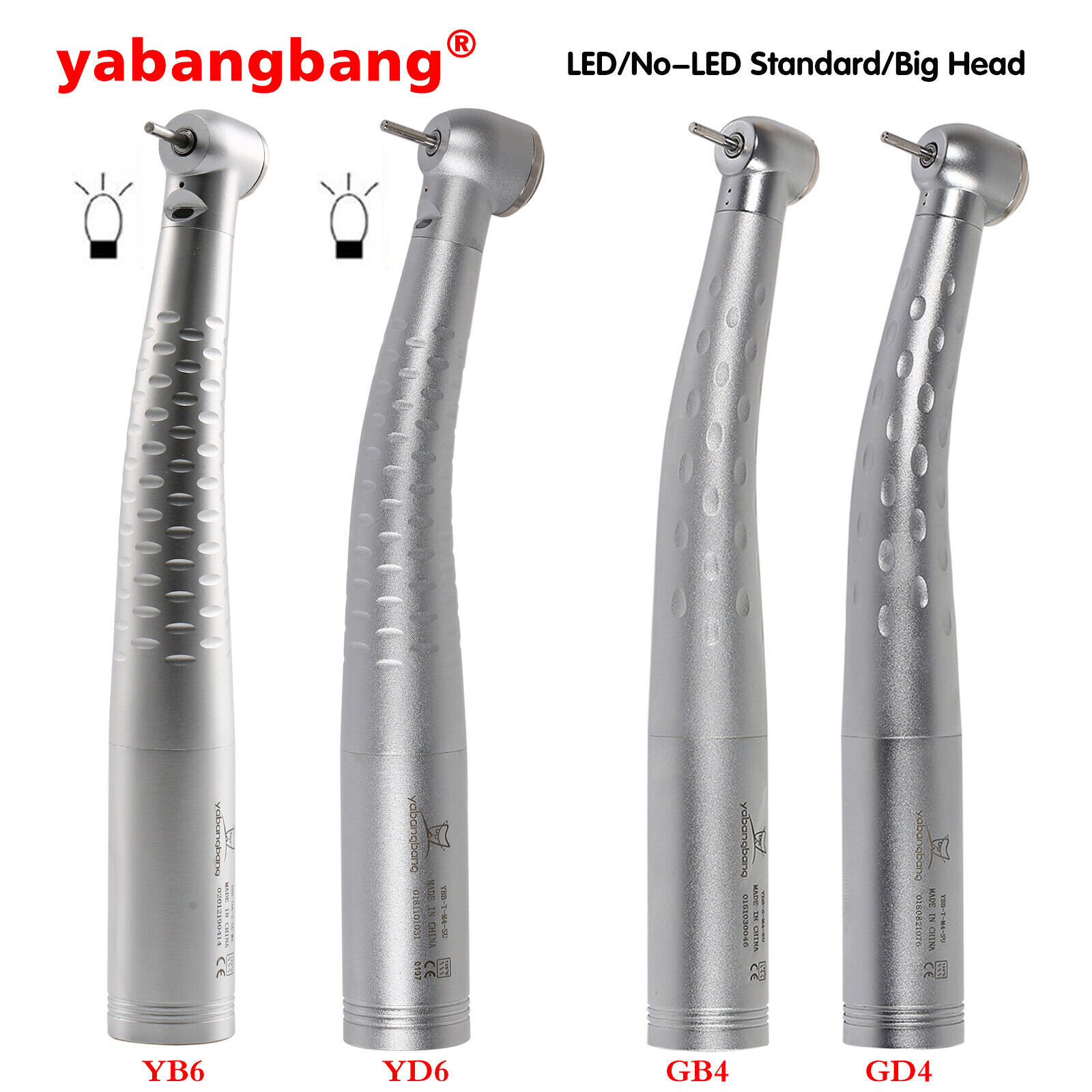 Dental Fiber Optic LED Handpiece / High Speed No LED Fit KaVo 4/6 Hole Coupling
