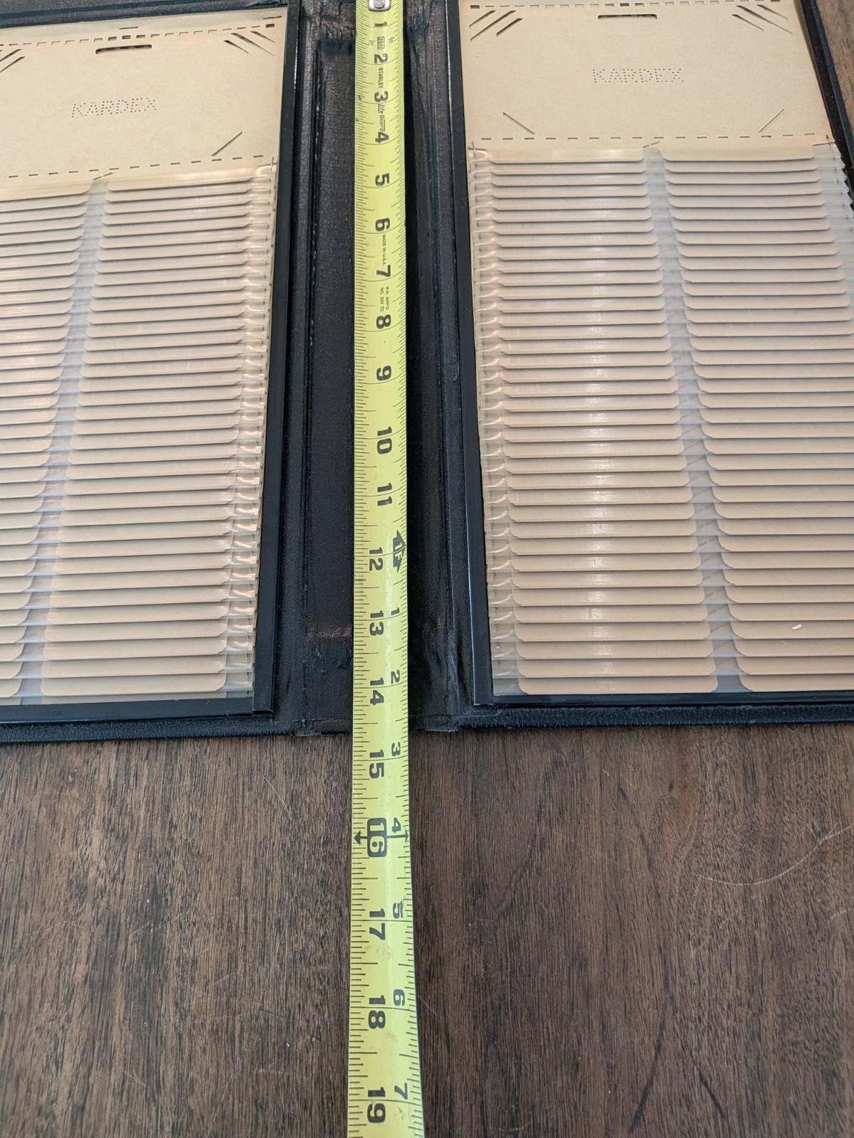 Vintage Black Remington Rand Kardex Visible Record File / Folding Record Book