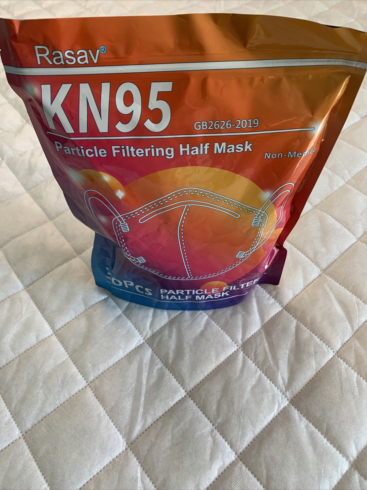 White KN95 GB2626-2019 Standard Protective Face Mask 30 Per Bag – Rasav 😷 New
