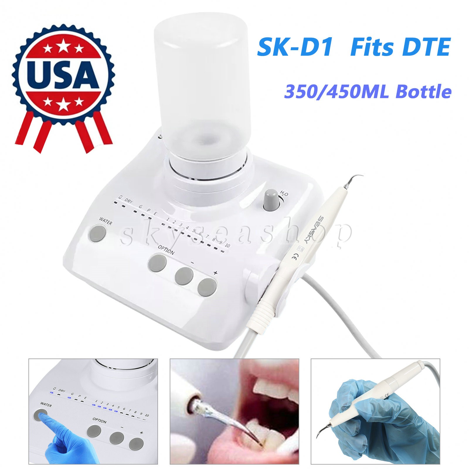 Professional Dental Scaler + 2 Bottles Fit For DTE ATELEC Handpiece & Tips