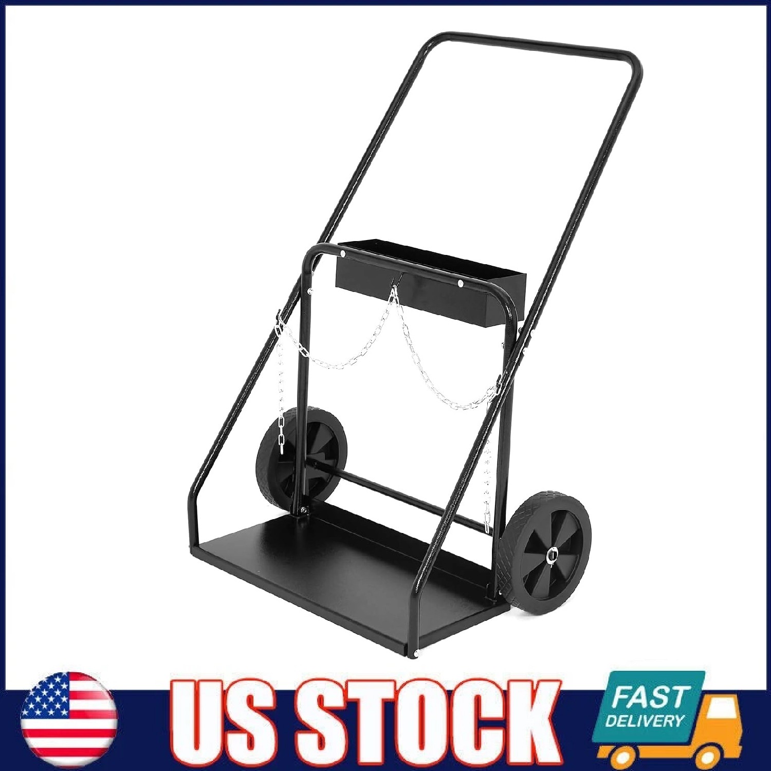 Welding Cylinder Cart, Heavy Duty Oxygen Acetylene Tank Cart Rolling Welder Cart