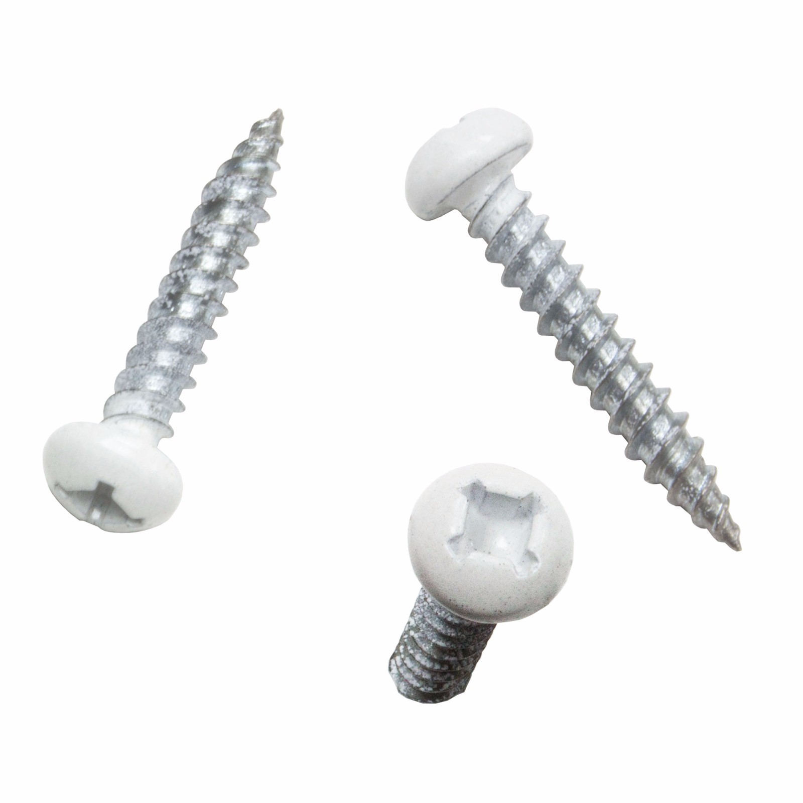 8X1″ Pan Head Metal RV Screws Polar White 100 Pack