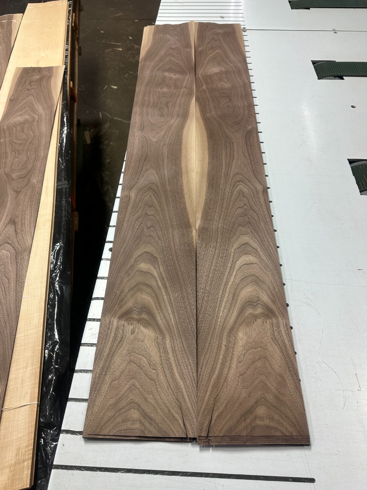 Walnut Raw Wood Veneer 2 sheets 63» x 7» 316G