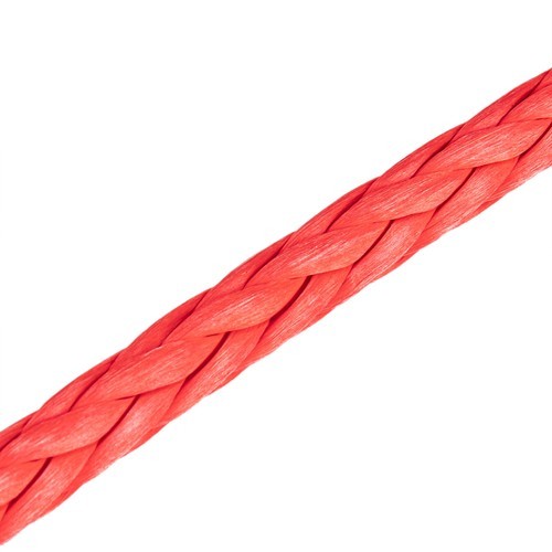 3/8″ x 100ft Synthetic Winch Rope with Hook – 23,809 lbs Breaking Strength