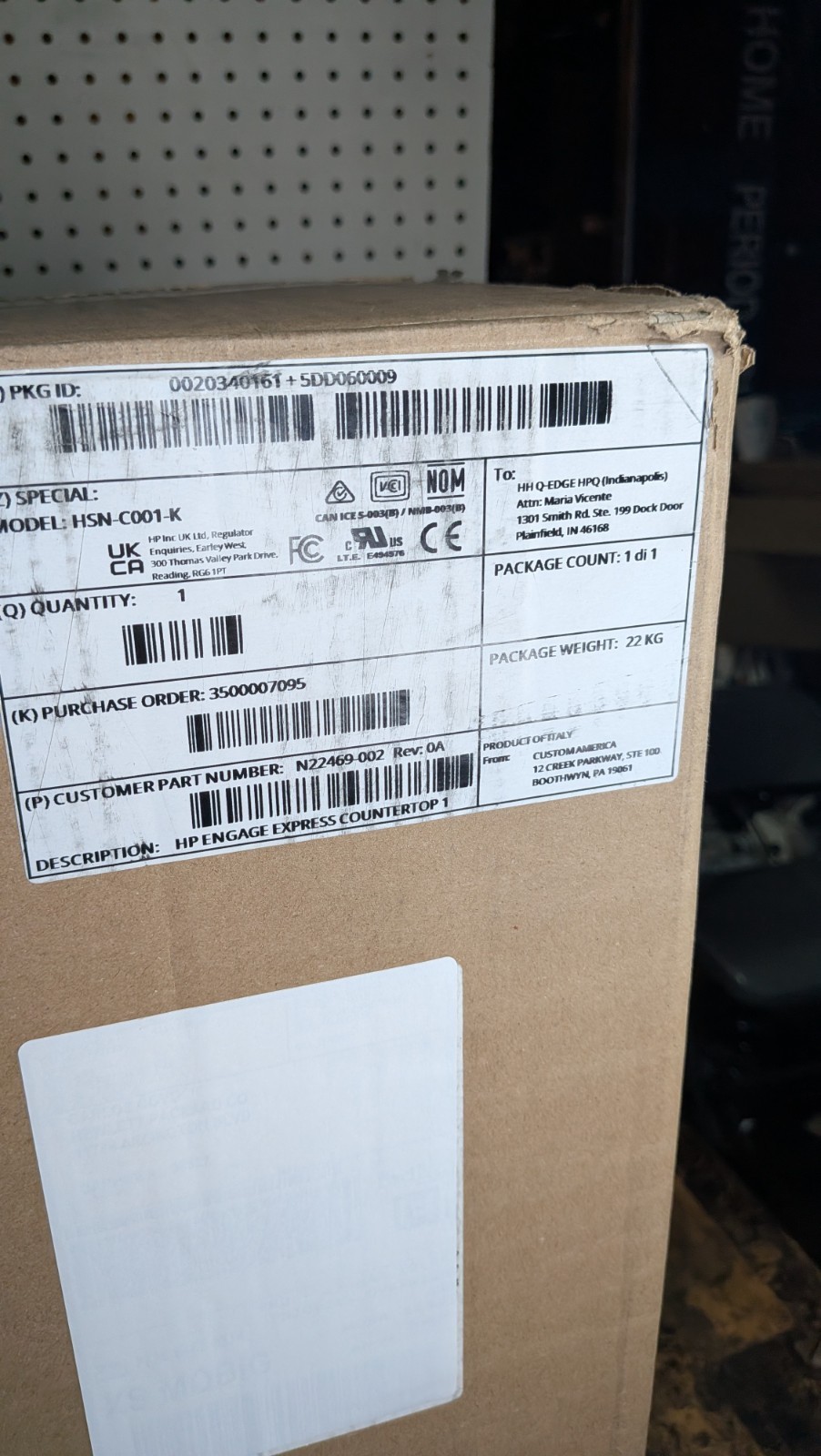 HP Engage Express Countertop 1 point-of-sale (POS) terminal stand ONLY #6P2E2AA