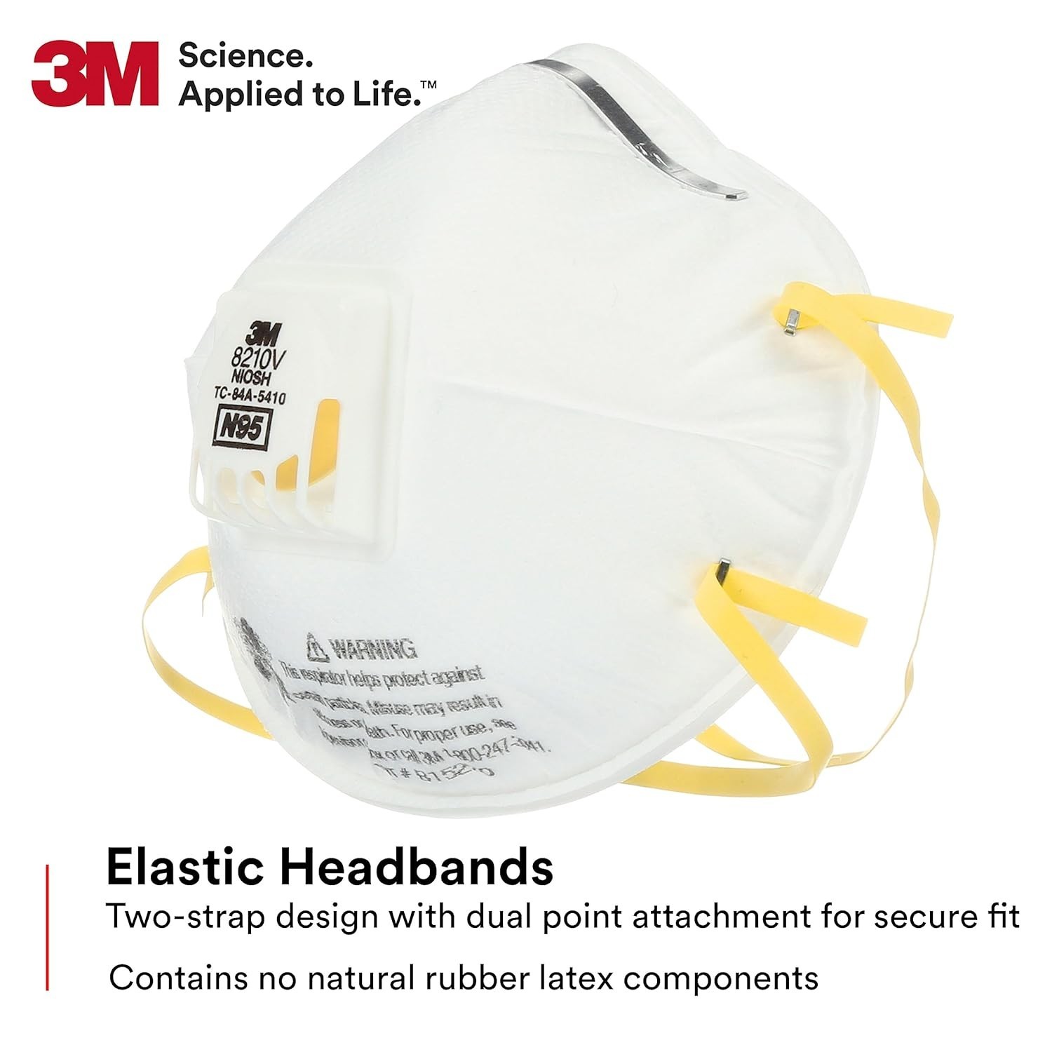 10 PCs 3M 8210V N95 Particulate Respirator Protective Dust Masks