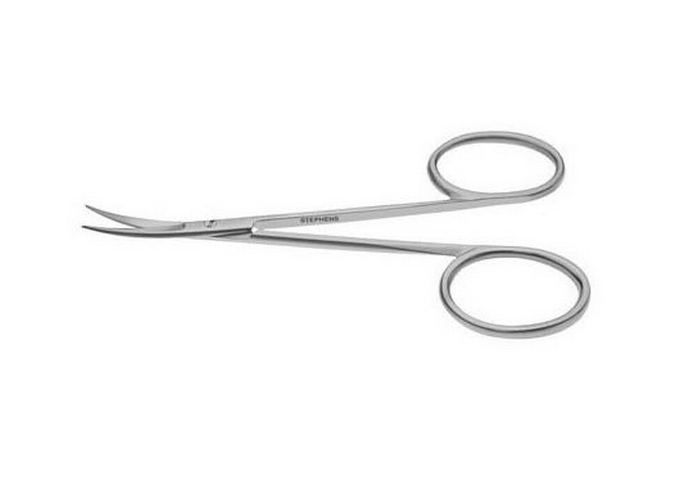 Iris scissors curved micro serrated surgical scissors medical tip 12 cm NATRA