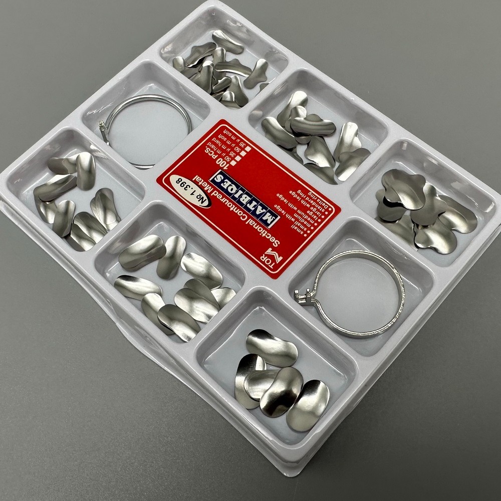 Dental Sectional Contoured Metal Matrices Refill Matrix Band Ledge 35-50um Kit