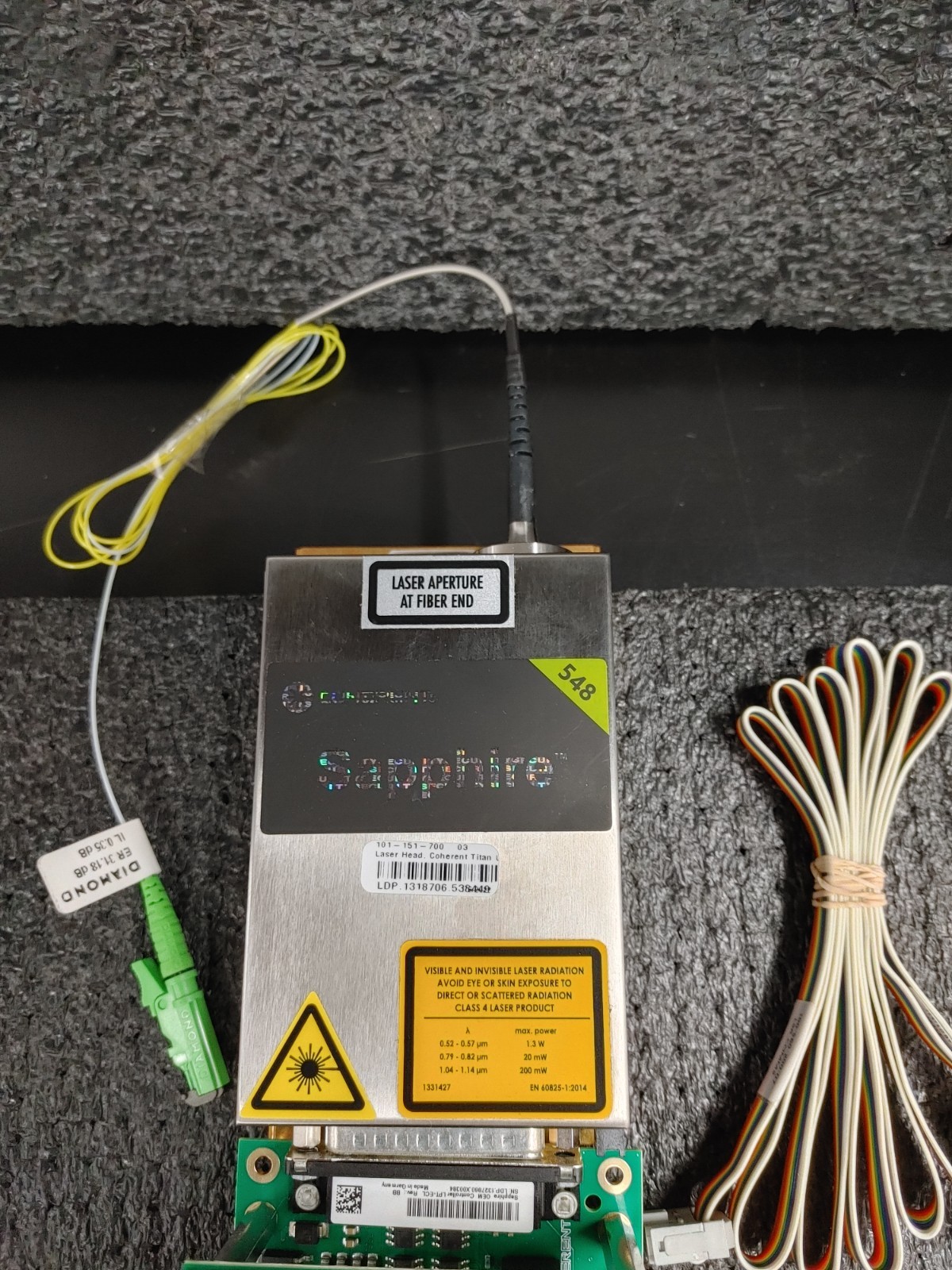 COHERENT SAPPHIRE 548-300 FPT FT Titan Laser Head w 101-343-400 Controller