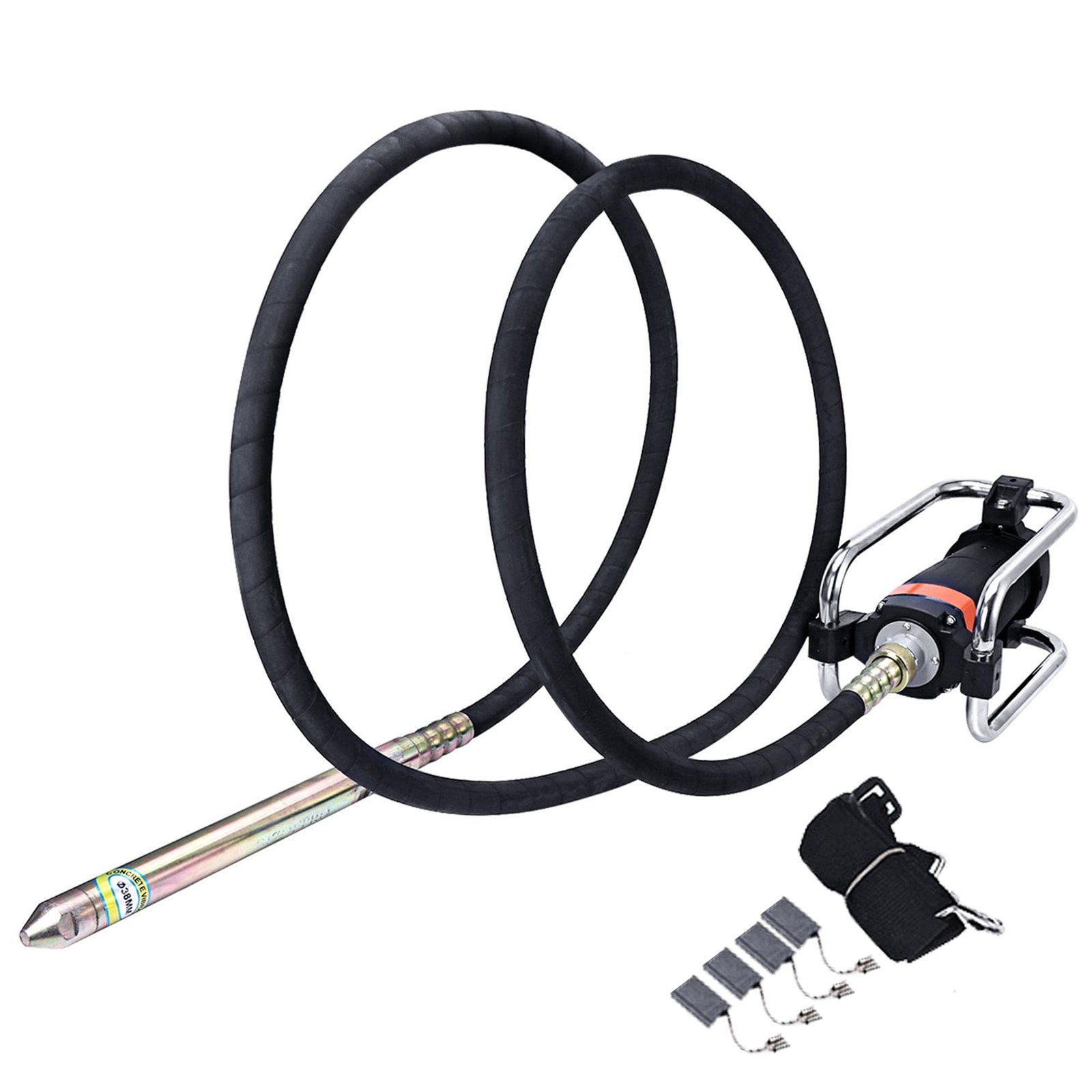 BIZOEPRO Concrete Vibrator, 1600W 2HP 18000RPM, 14-3/4ft Flexible Shaft, Elec…