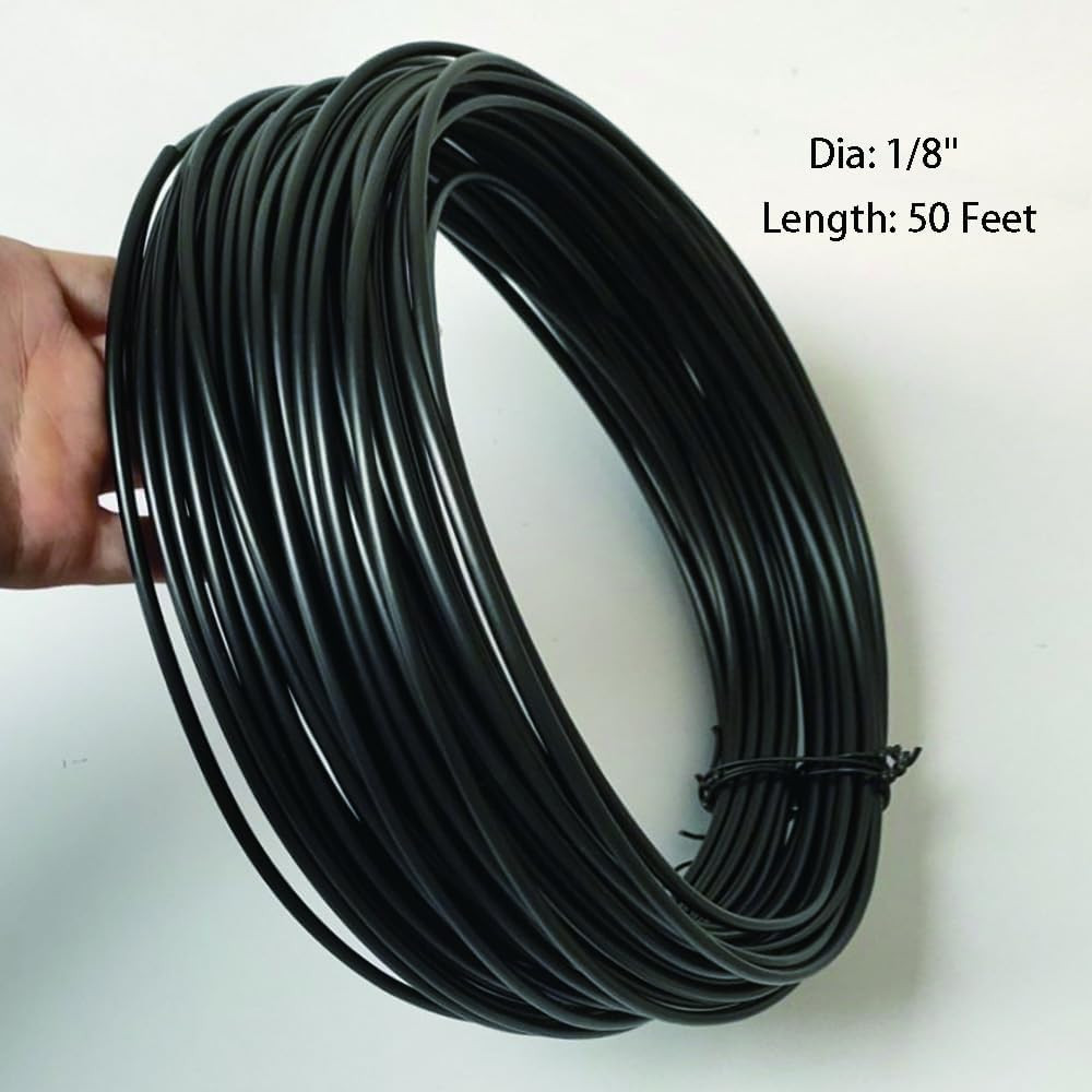 50 Feet Black HDPE Plastic Welding Rod,1/8″ Diameter,High Density Polyethylene W