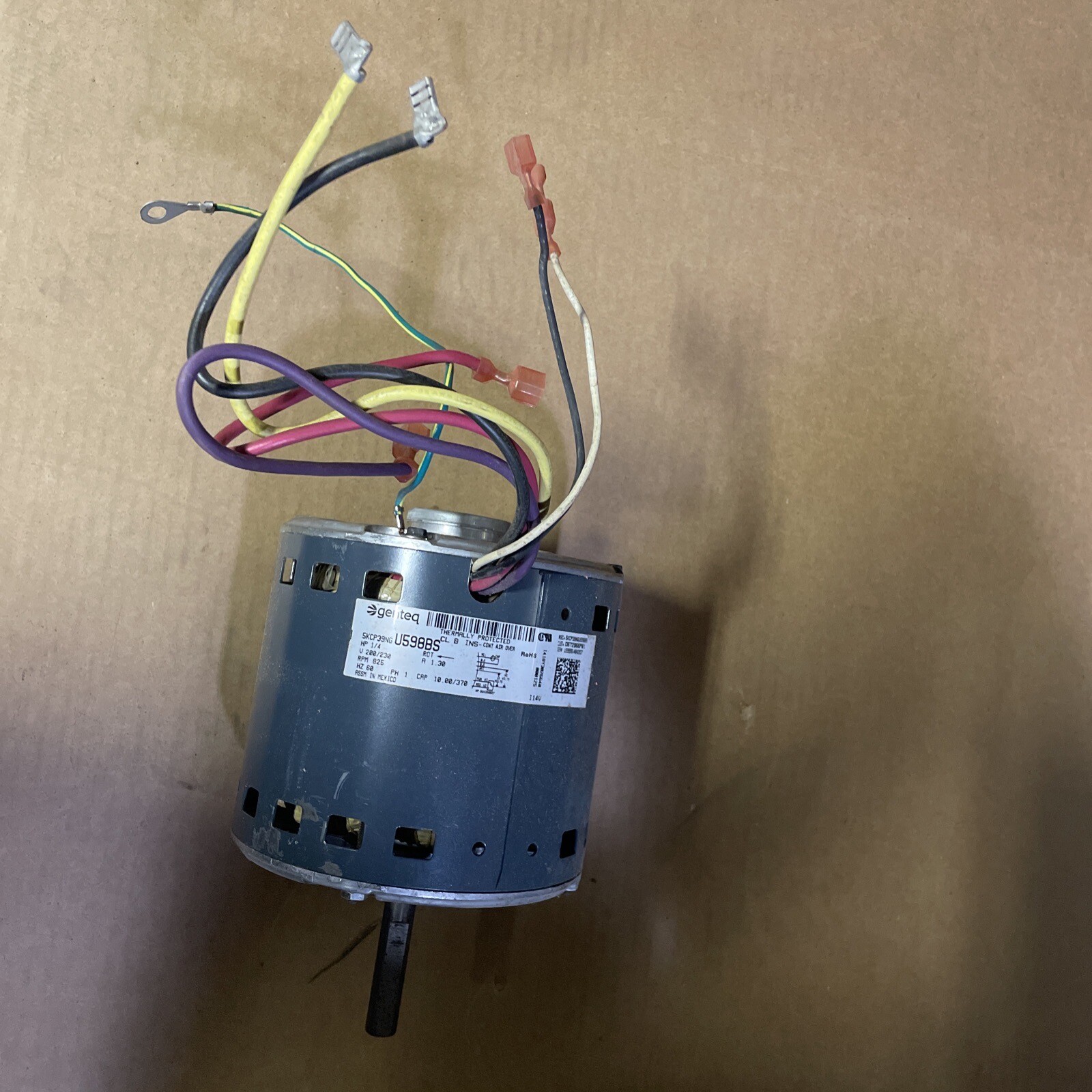 New Genuine Trane Genteq 5KCP39NG U598BS 1/4HP 200/230V 825RPM 1PH Blower Motor