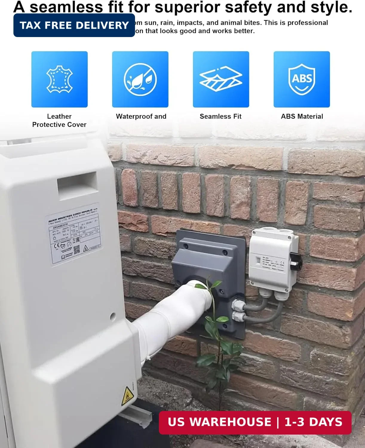 HVAC Easy-Install Wall Penetration & Line Set Cover Kit for Indoor/Outdoor AC Sy