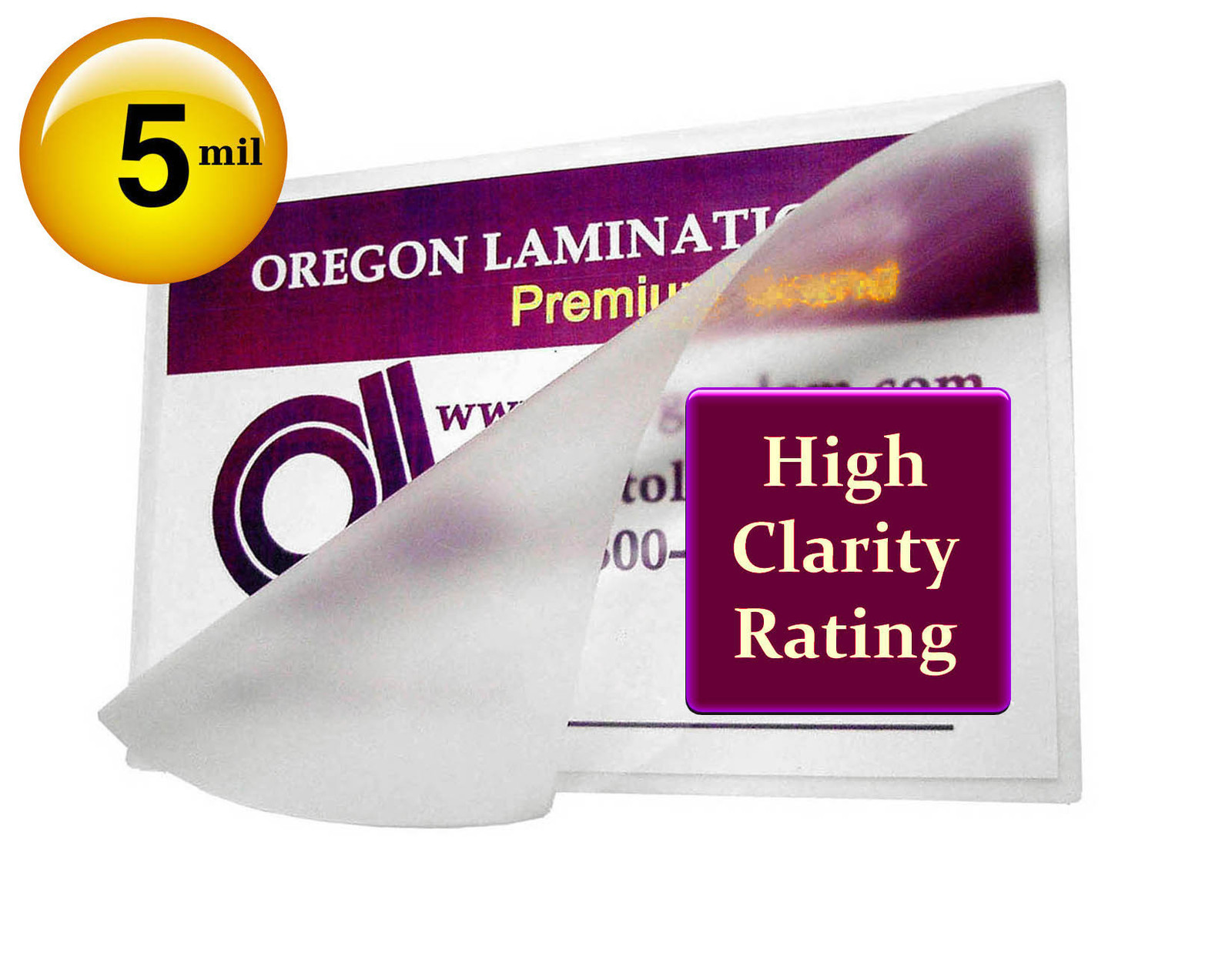 10000/case Hot 5 Mil Business Card Laminating Pouches 2-1/4 x 3-3/4 by Oregonlam