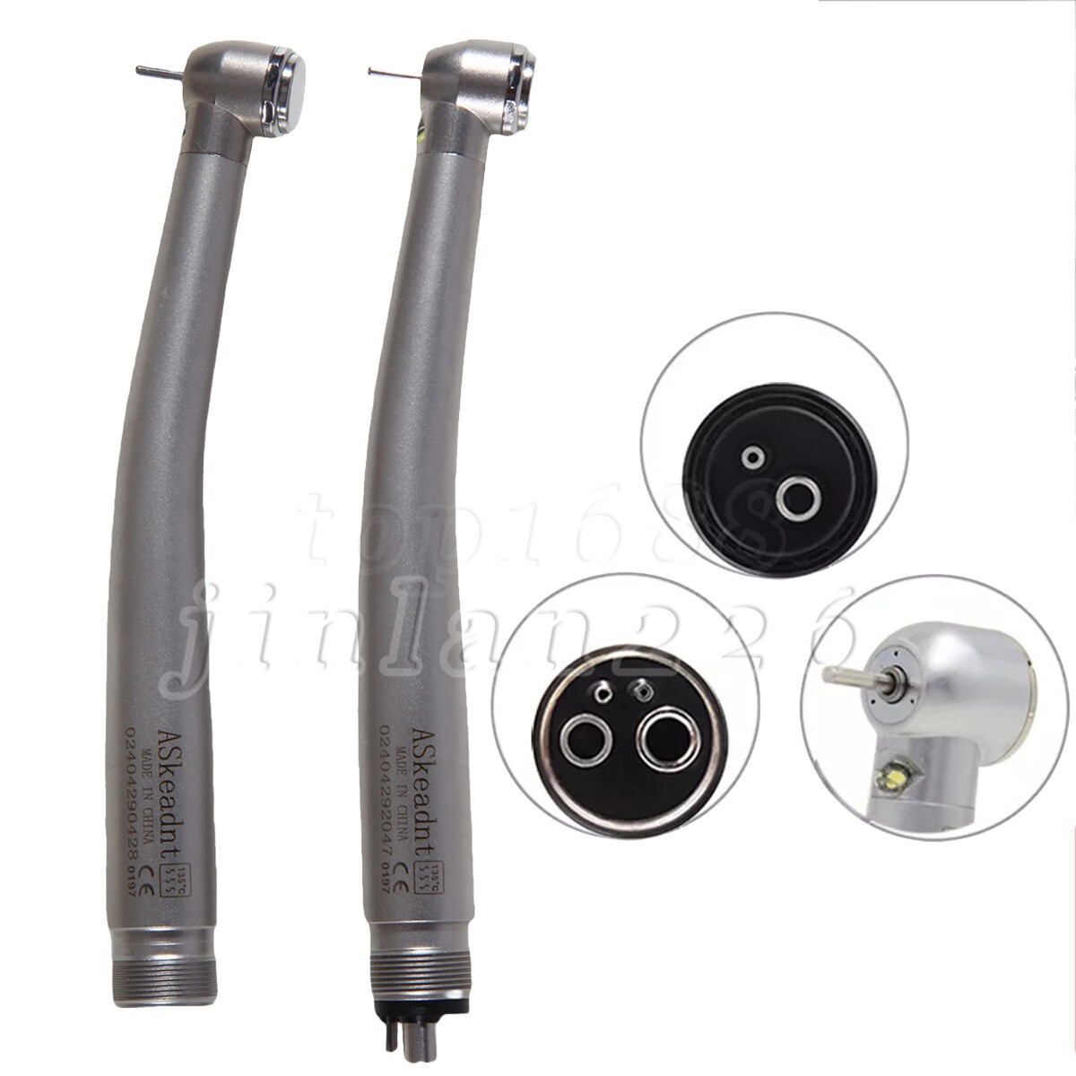PANA MAX Pieza Mano Dental de Alta Velocidad Turbina Aire Pulsador 2/4H w/ LED