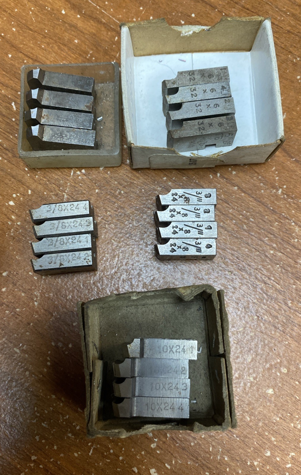 5 Set Lot – Die Head Thread Chasers 5/16” D / 10×24 8×32 3/8×24 6×32 Israel USED
