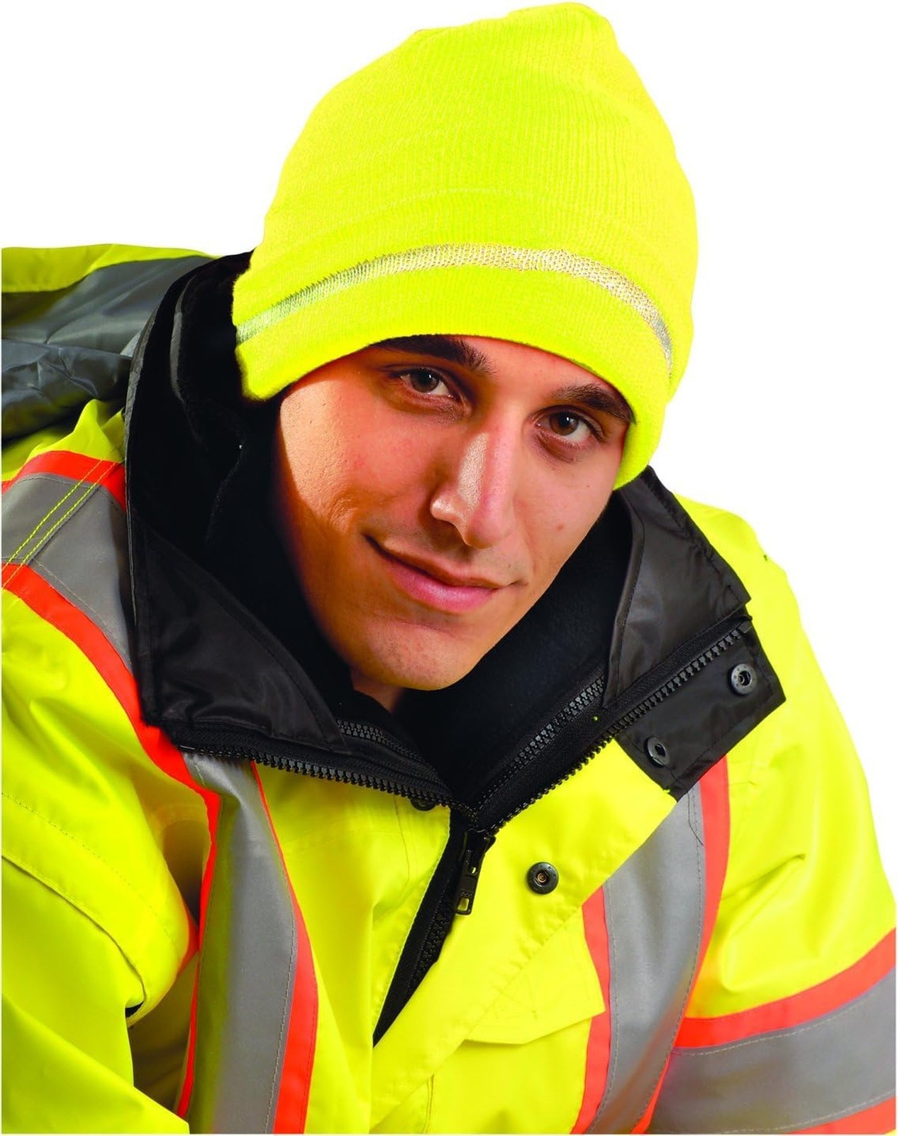 Occunomix Hi-Vis Hi-Viz Knit Cap with Polyester Lining One Size Fits Most