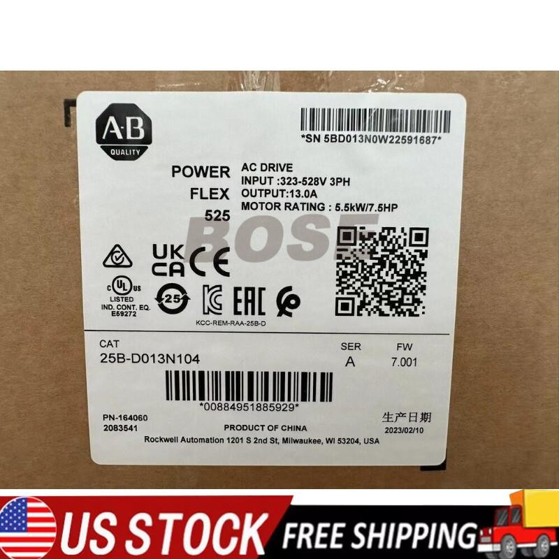 25B-D013N104 2023 SERA Allen Bradley PowerFlex 525 5.5kW 7.5Hp AC Drive