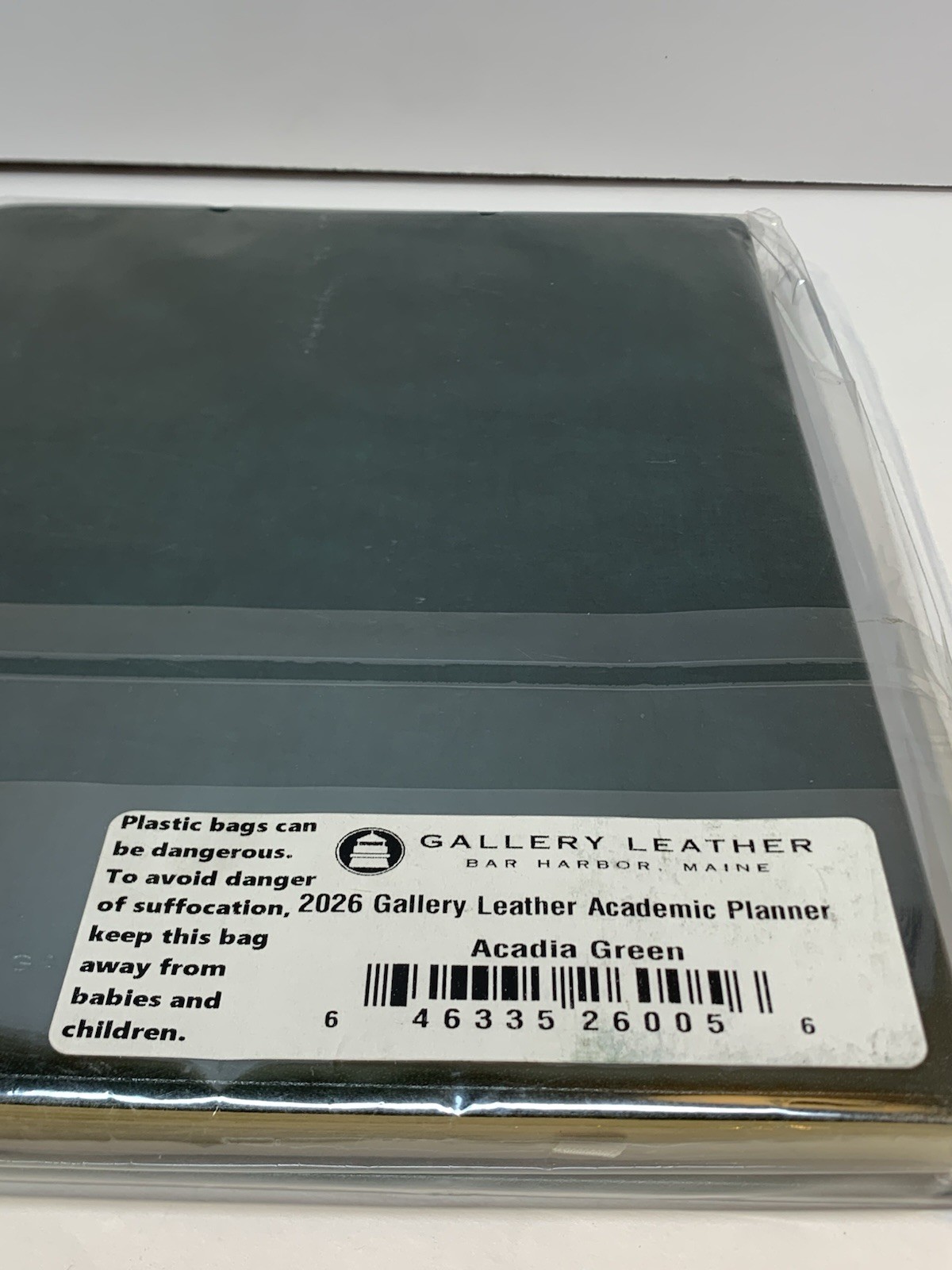 Gallery Leather 2026 Academic Planner Weekly Format Monthly Section Green NEW