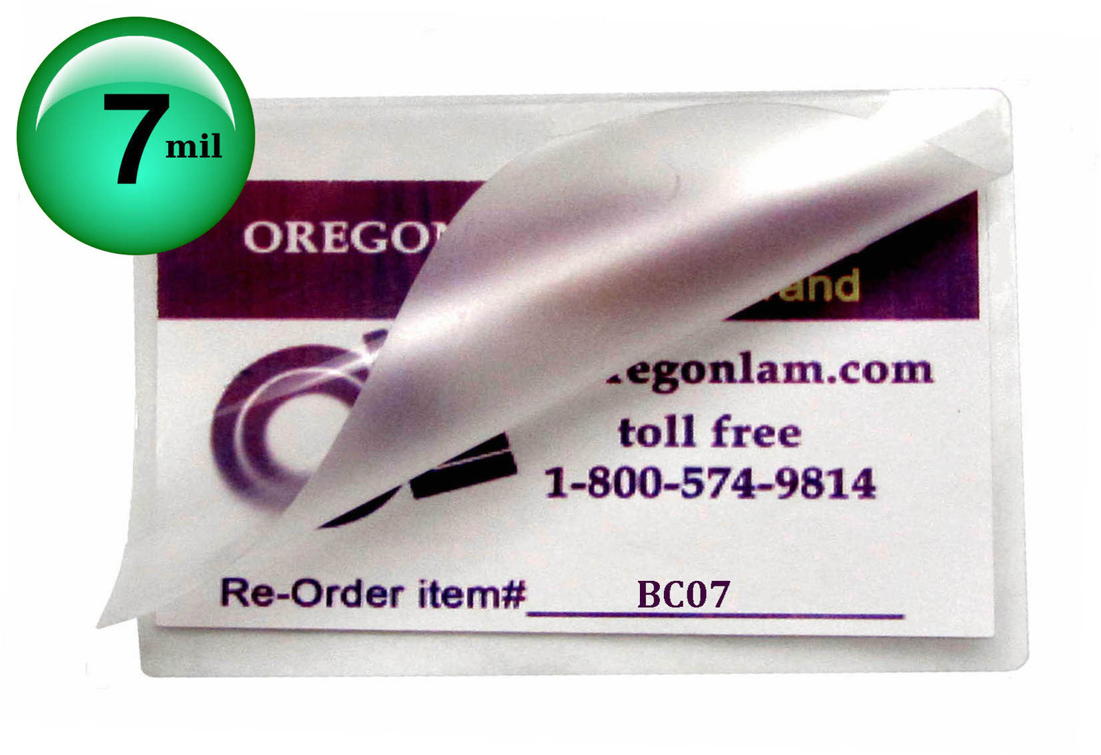 Hot Laminating Pouches 2-1/4 x 3-3/4-inch Business Card [pack of 100] 7 Mil