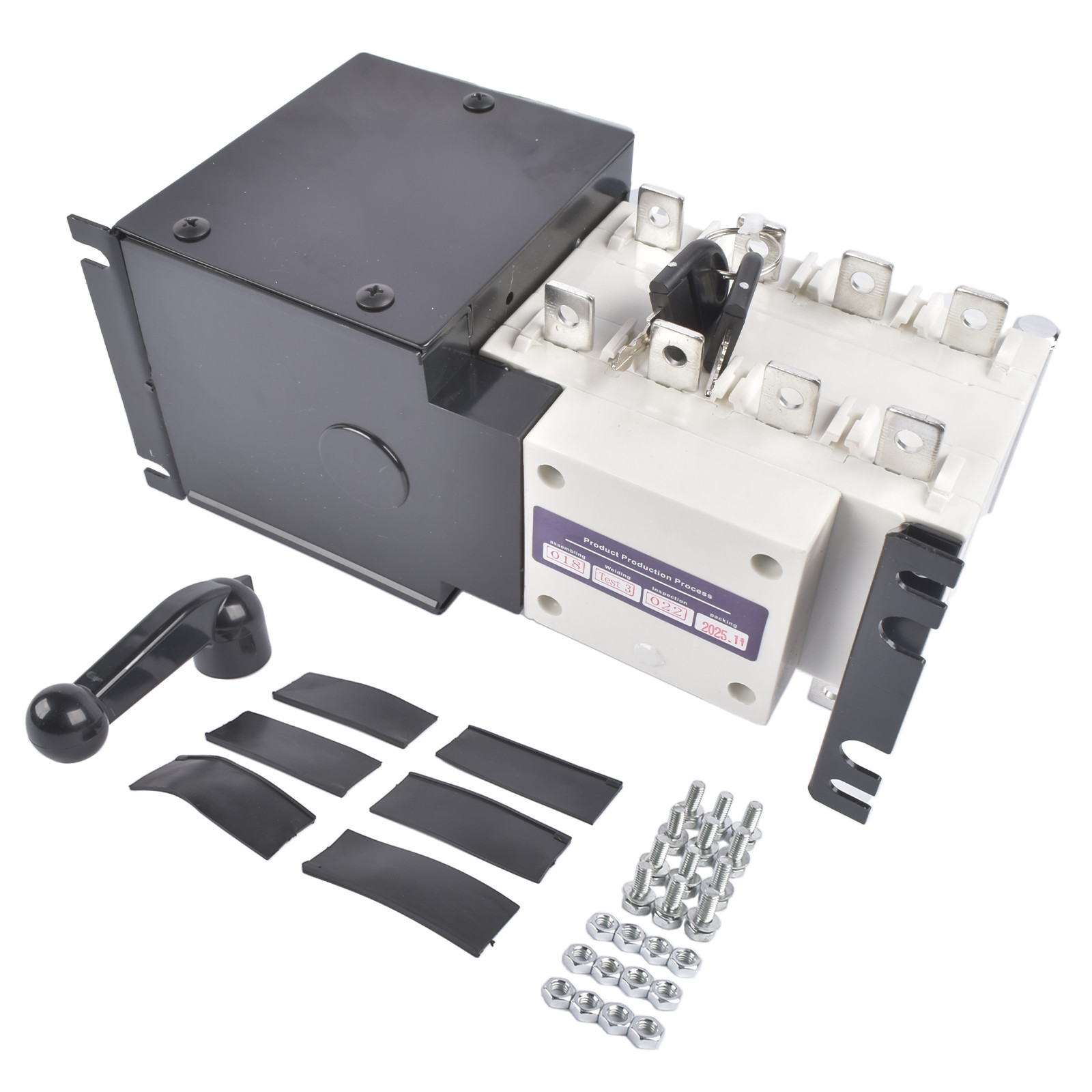 Industrial Automatic Transfer Switch 4P 100A 110V / 220V Auto or Manual Mode