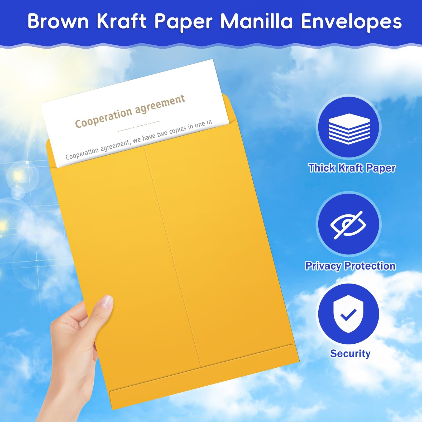 25 Pack 9 x 12 Catalog Mailing Envelopes Self-Seal Brown Kraft Manilla Envelo…