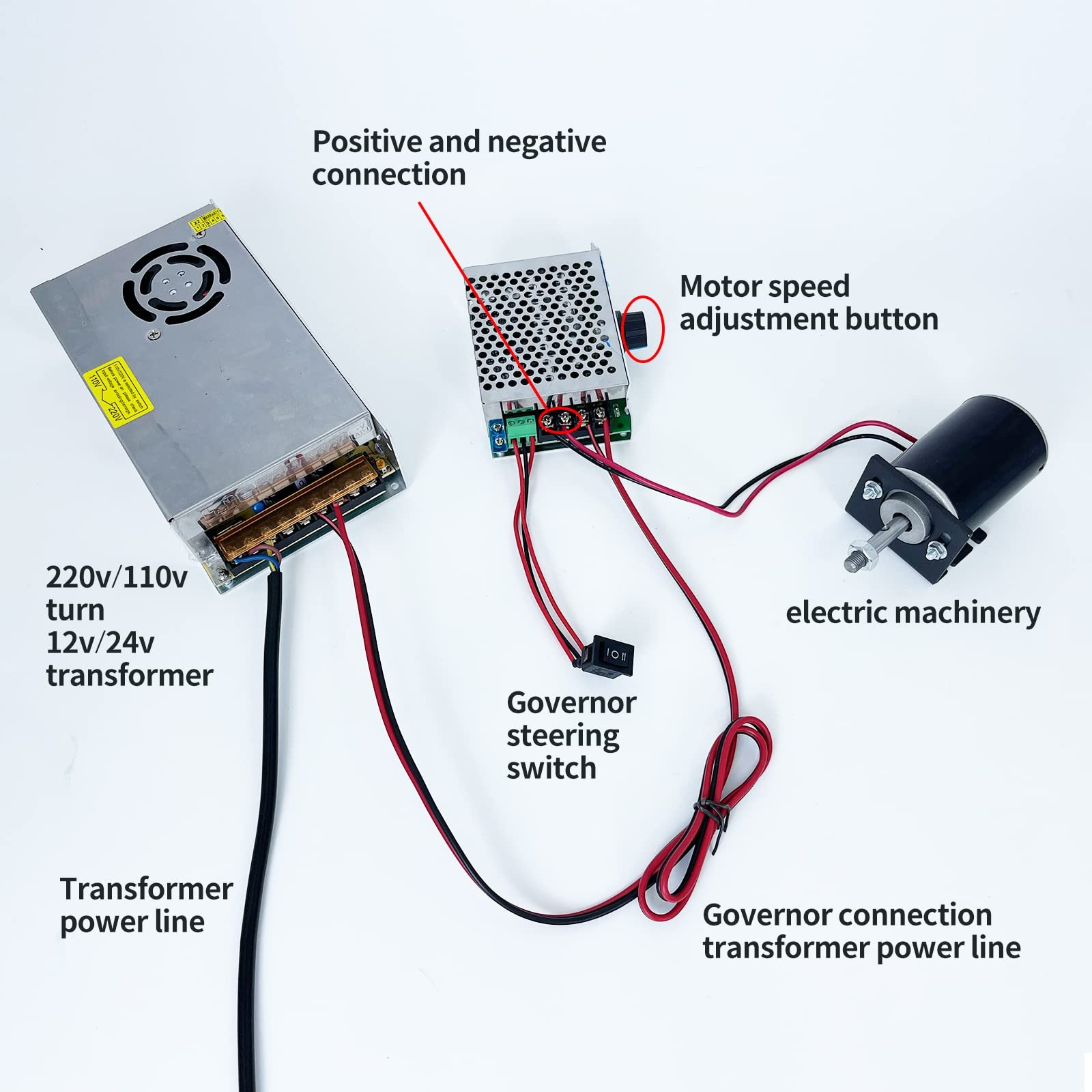 High Torque DC Motor 12 V/24 V Permanent Magnet Motor Mini DC Motor DIY Gener