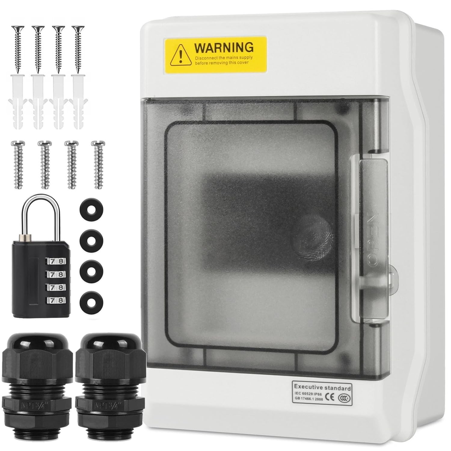 Durable Electrical Panel Box – Clear Cover, Copper Bus Bars for Enhanced Safety