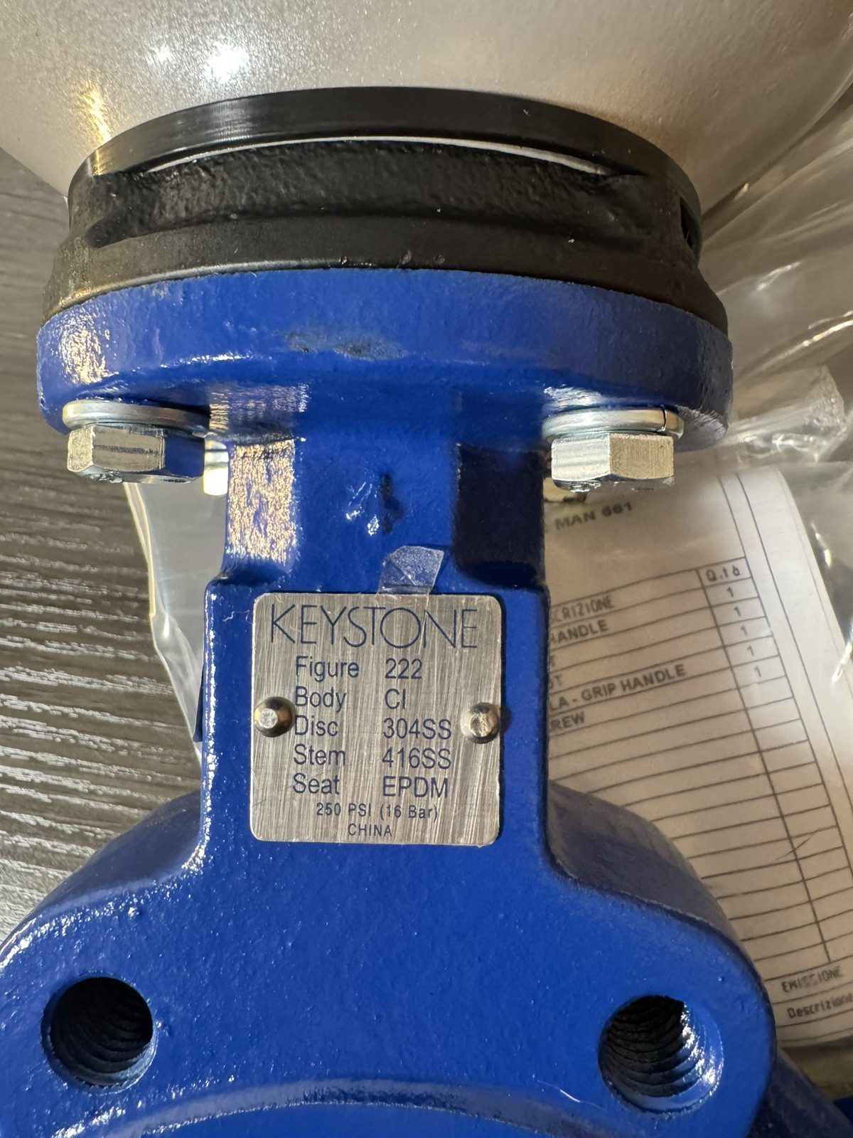 Keystone EPI2 E6 Actuator Butterfly Valve Siemens 4″