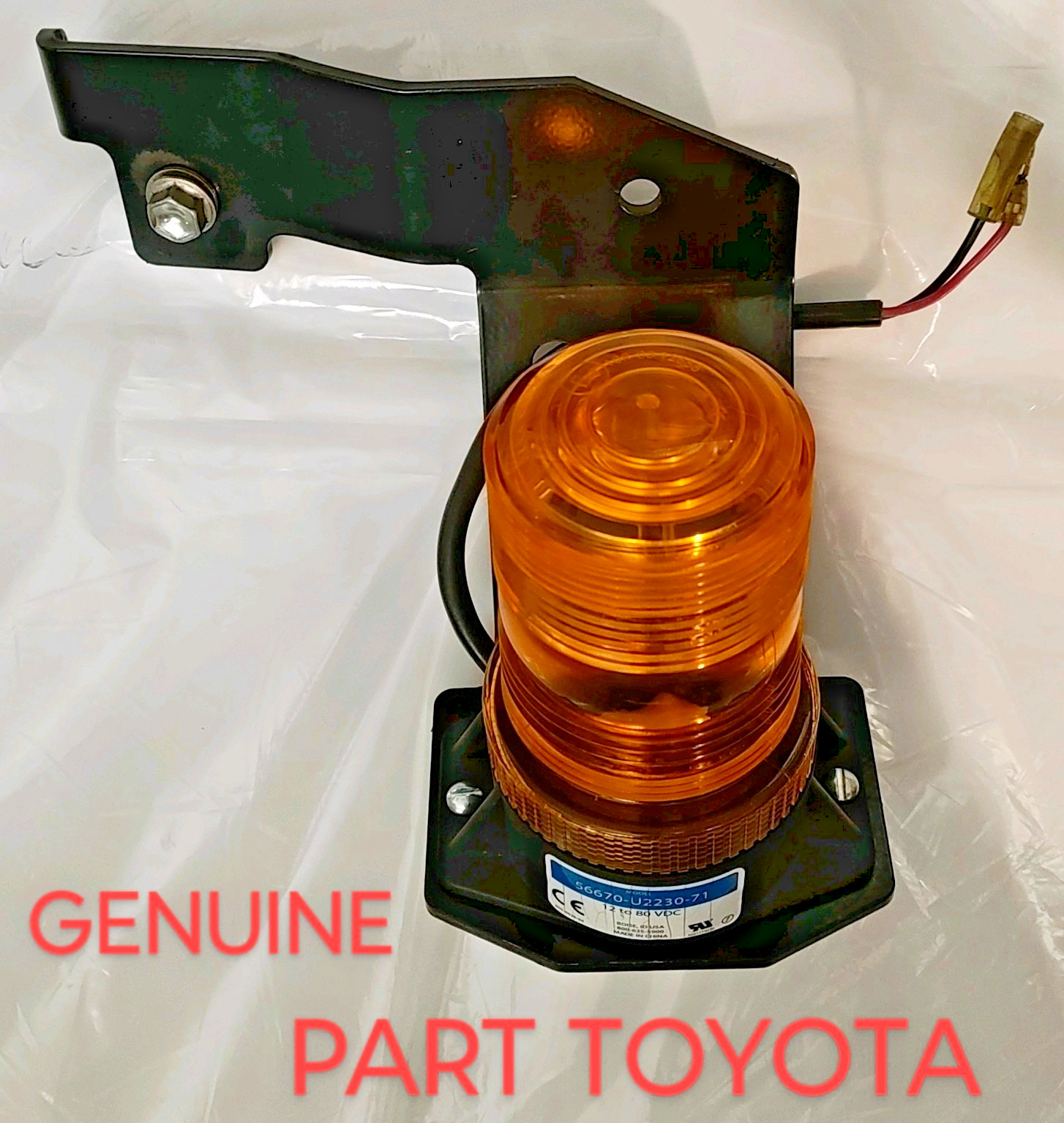 TOYOTA FORKLIFT 56670-U2230-71 Strobe Light, W/ bracket LH, 12-80V GENUINE PART