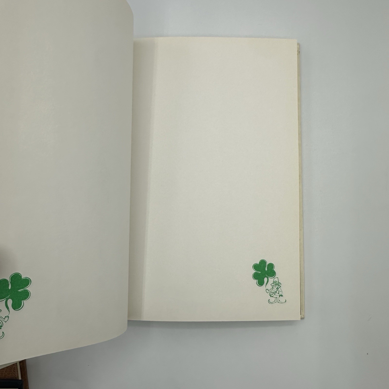 VTG Anything Book Hardcover Journal Leprechaun Lucky Notebook Clover 75+ Pages