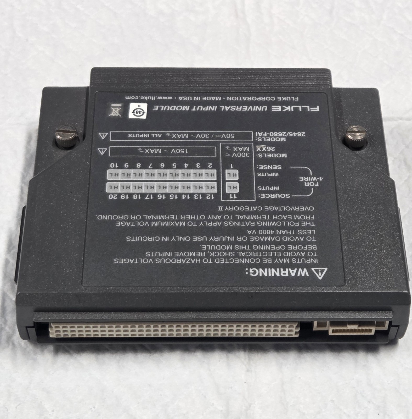 Fluke Universal Input Module 2645/2680-FAI, Fast Analog Input, 20 Channel
