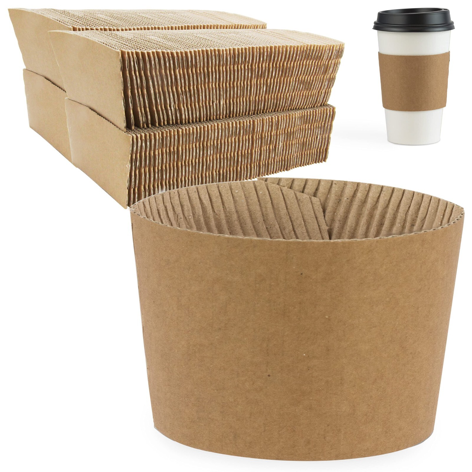 Disposable Coffee Cup Sleeves for Hot Cold Coffee Paper Cups 10-20OZ