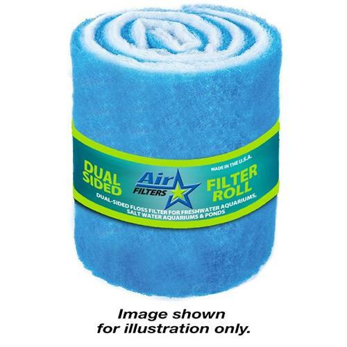 25 inch wide HVAC/Air Filter Media Roll, Blue /White MERV8 Polyester, 10 FEET