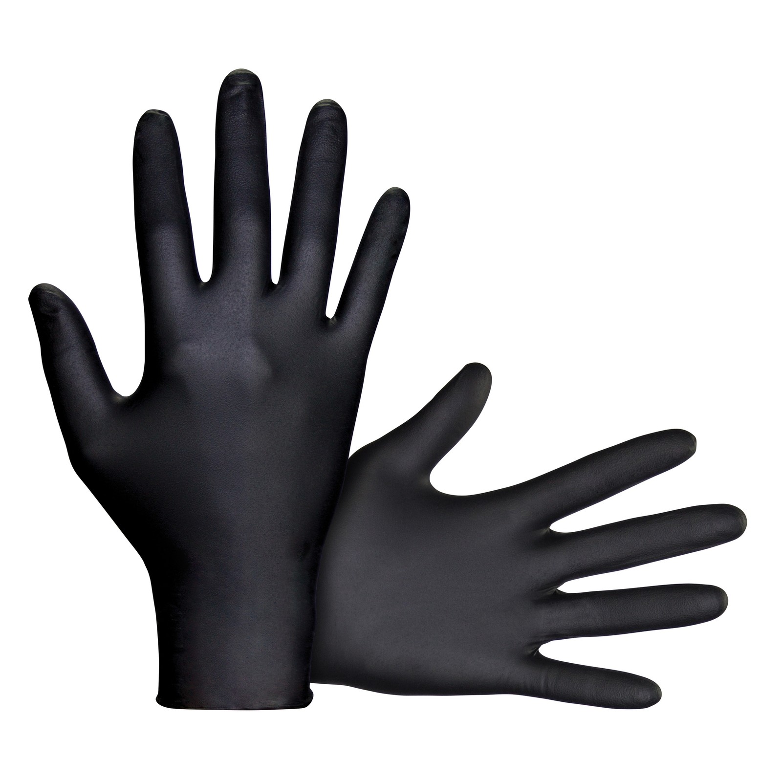SAS Safety, Raven Gloves 50 Packs 7Mil PF Exam Textured, Size L, Color Black,