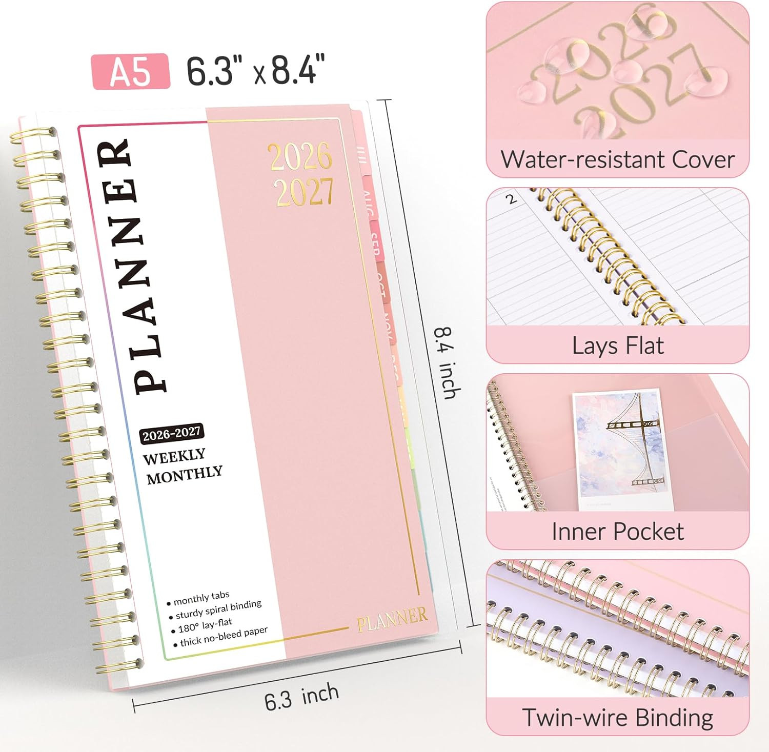 Teacher Planner 2026-2027, Academic Planner 2026-2027, Jul 2026 – Jun 2027, 6.3