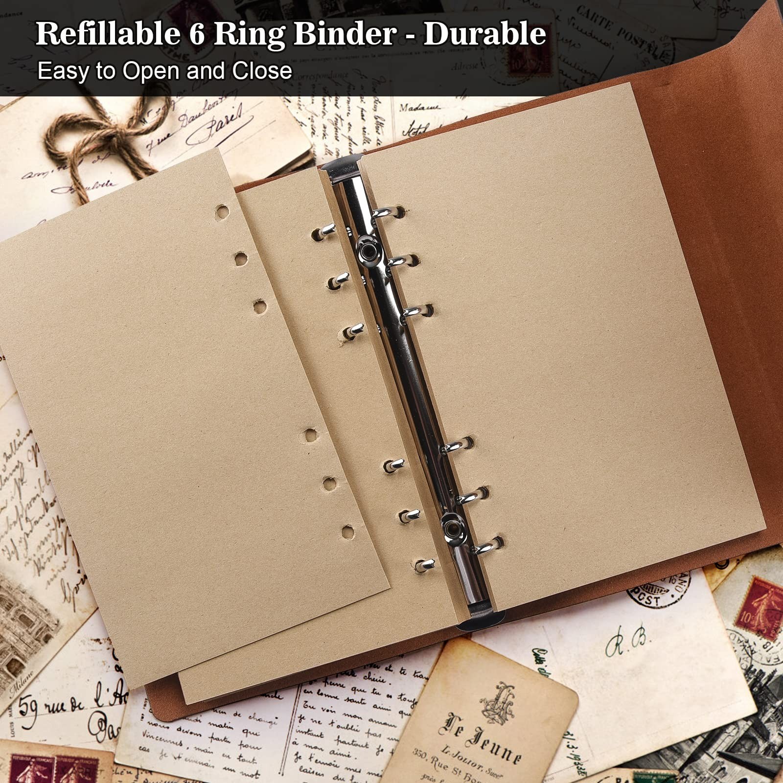 MALEDEN Vintage Refillable Journal, Premium Leather Traveler Notebook Sketchb…