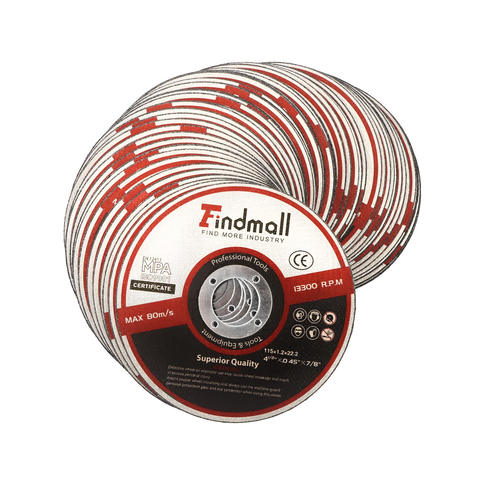 50 Pcs 4-1/2″ x 3/64″ x 7/8″ Cut-off Wheel Stainless Steel & Metal Cutting Disc
