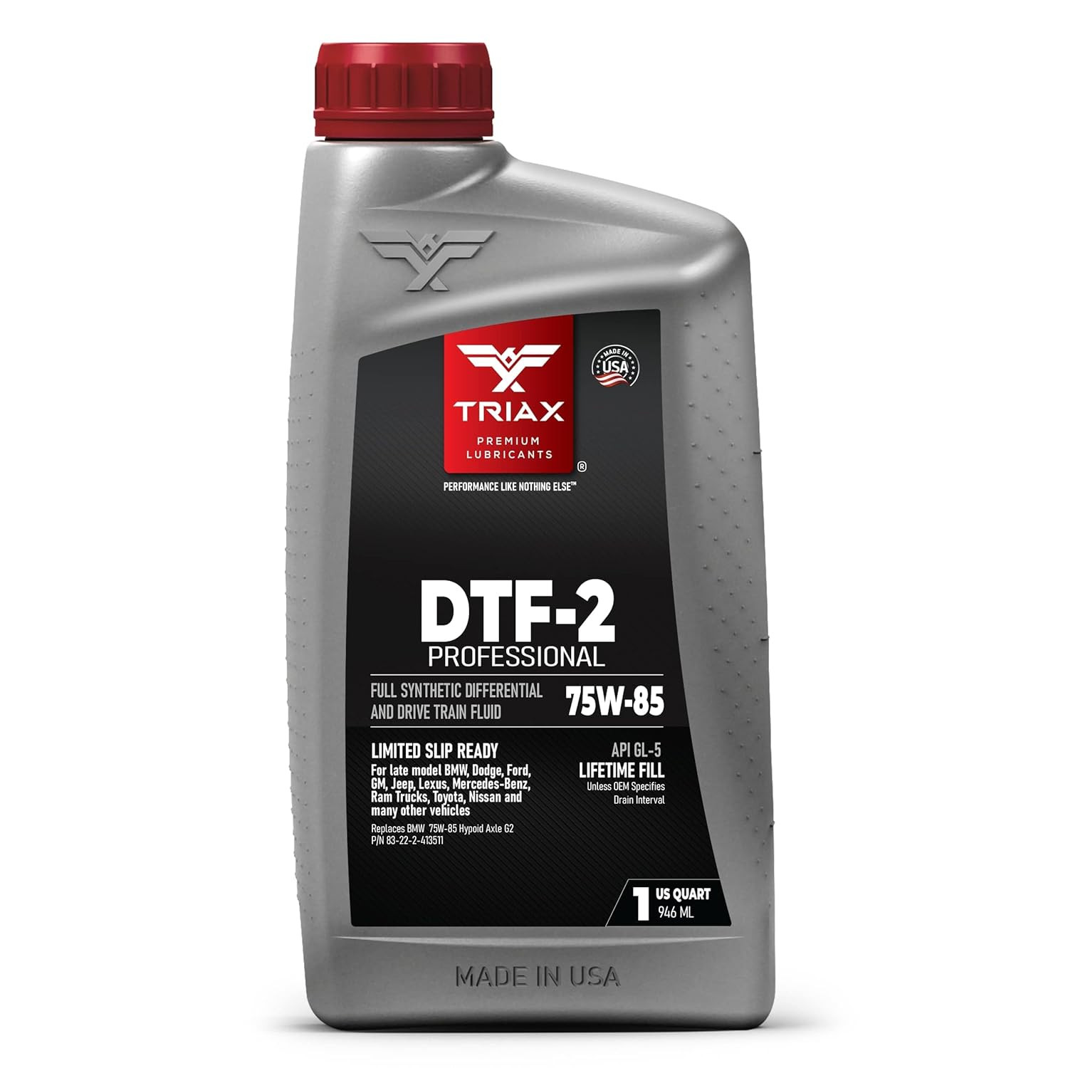 DTF-2 Professional 75W-85 GL-5 Full Synthetic Differential & Drivetrain Fluid |