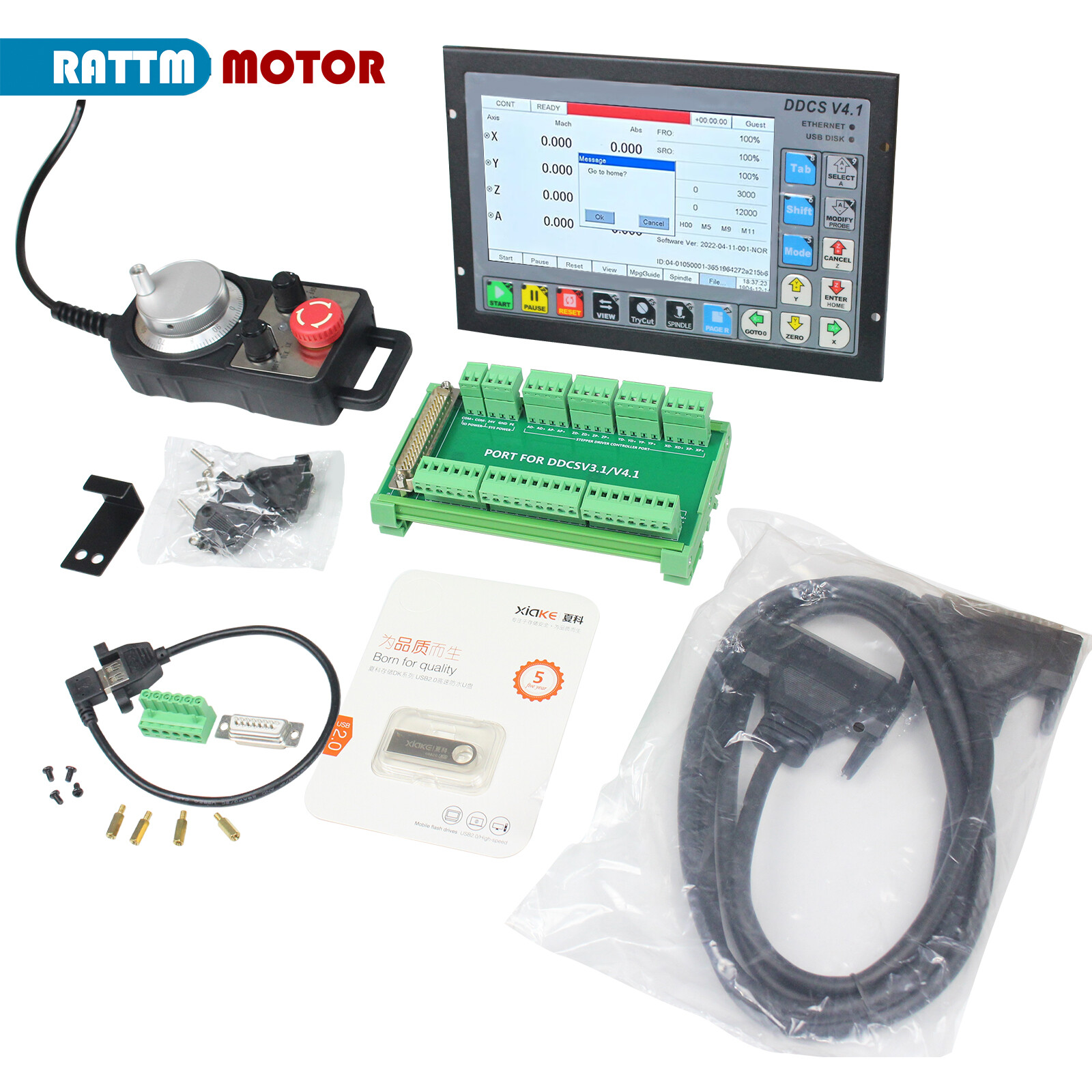 US丨4 Axis CNC Engraver Machine System Offline Standalone Controller PLC DDCSV4.1