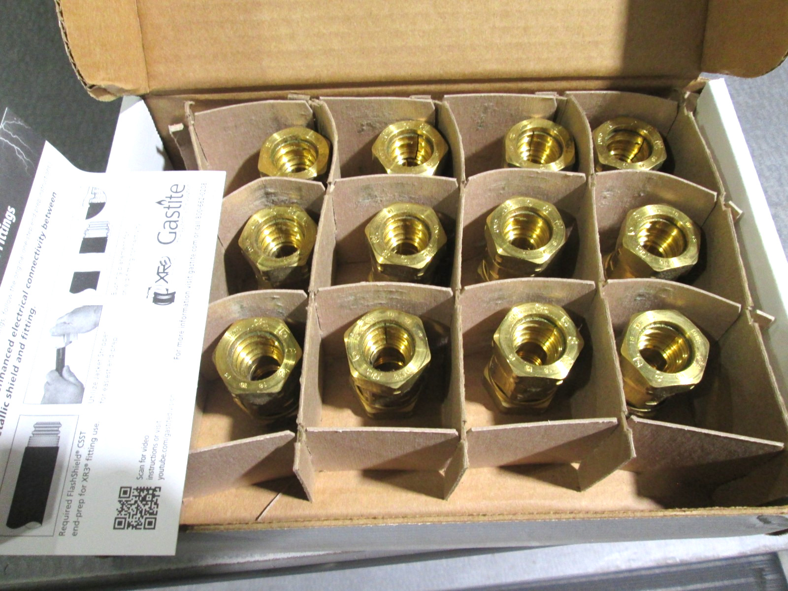 GASTITE FLASH-SHIELD XR3 1/2″ CSST COUPLING FITTING XR3CPL-8-12 FULL CASE