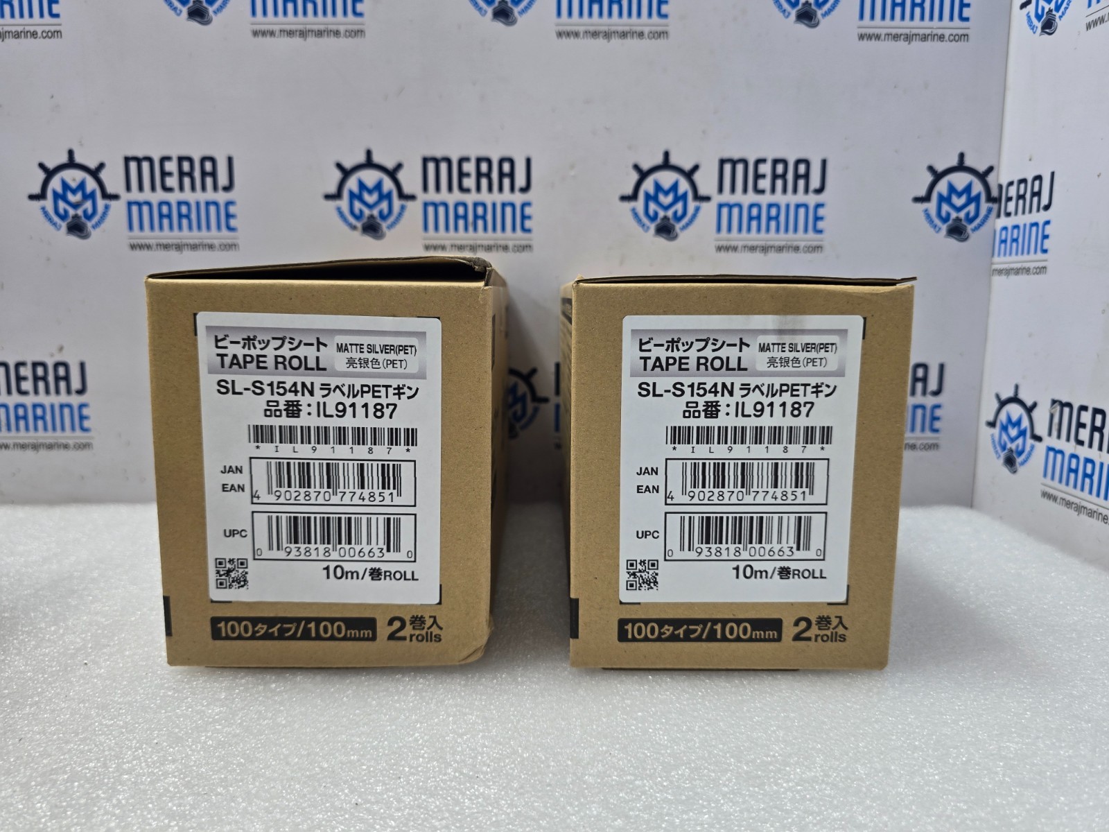 Max Co. Ltd SL-S154N Tape Roll Matte Silver(pet) 100mm – 2 Roll per Box