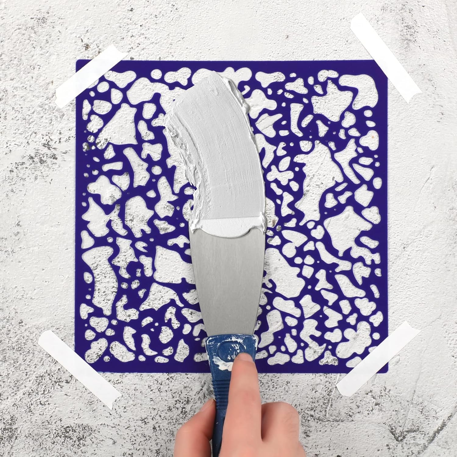 3 Pieces Knockdown Texture Spray Stencil Drywall Repair as the picture shown