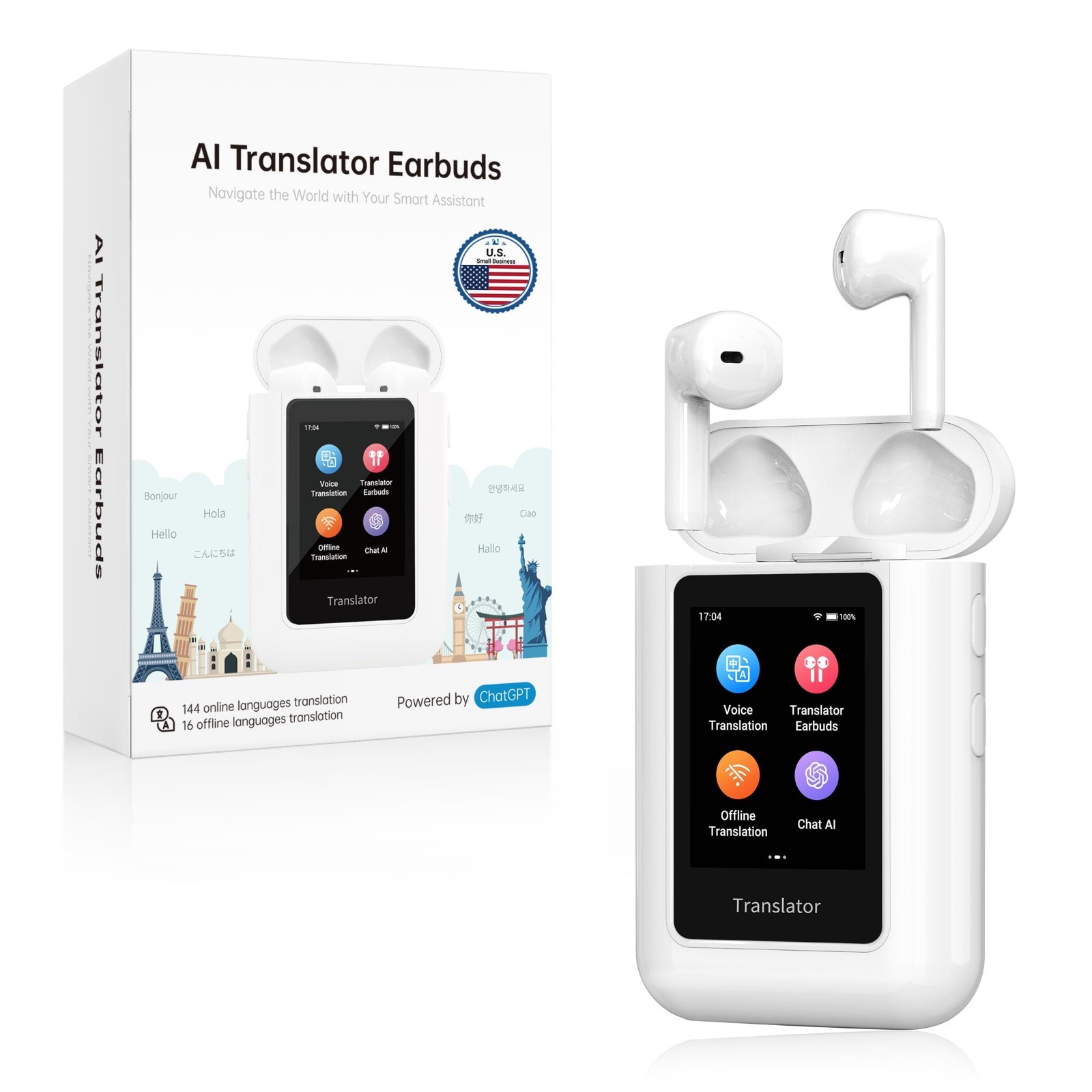 ANFIER A8 AI Language Translation Earbuds with ChatGPT